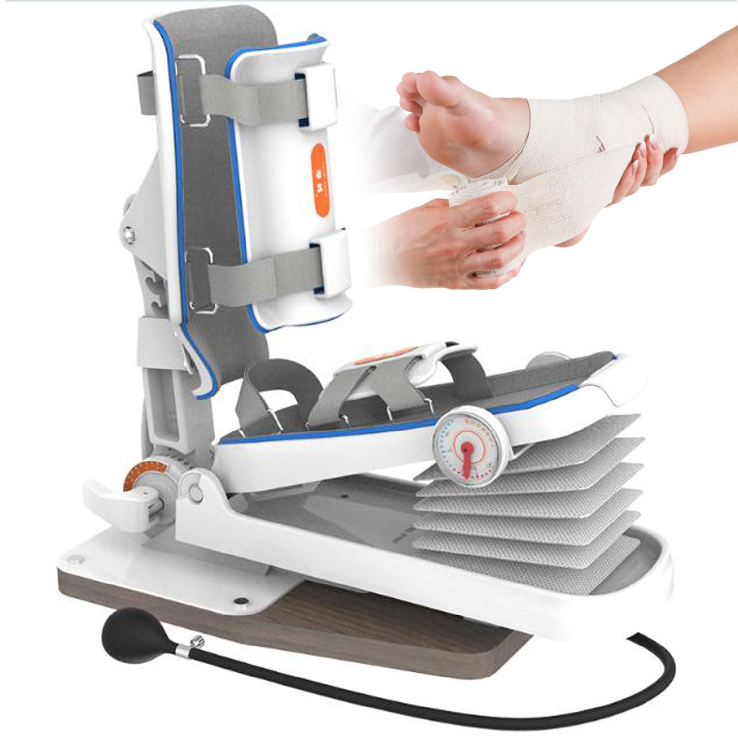Oiyeknrd Ankle Rehabilitation Trainer,Ankle Joint Rehab Training Equipment,Ankle Joint Stretching Exerciser,Adjustable Force,For Muscle Atrophy/Ankle Stiffness Manual