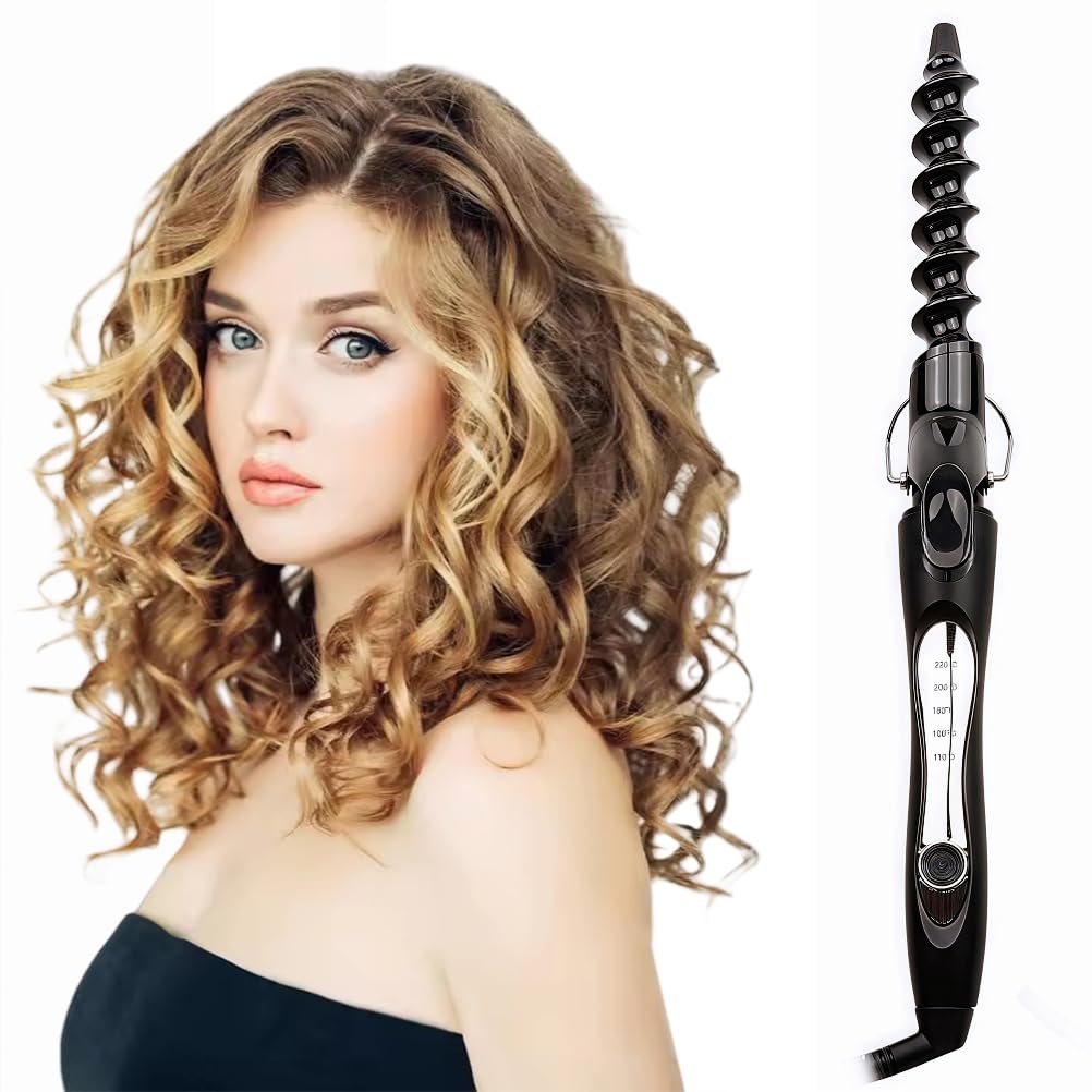 ヘアアイロン HOLIPTIC CURE CURL IRON 26mm Amazon.com: Electric Spiral Curling Iron 25mm Hair Curler