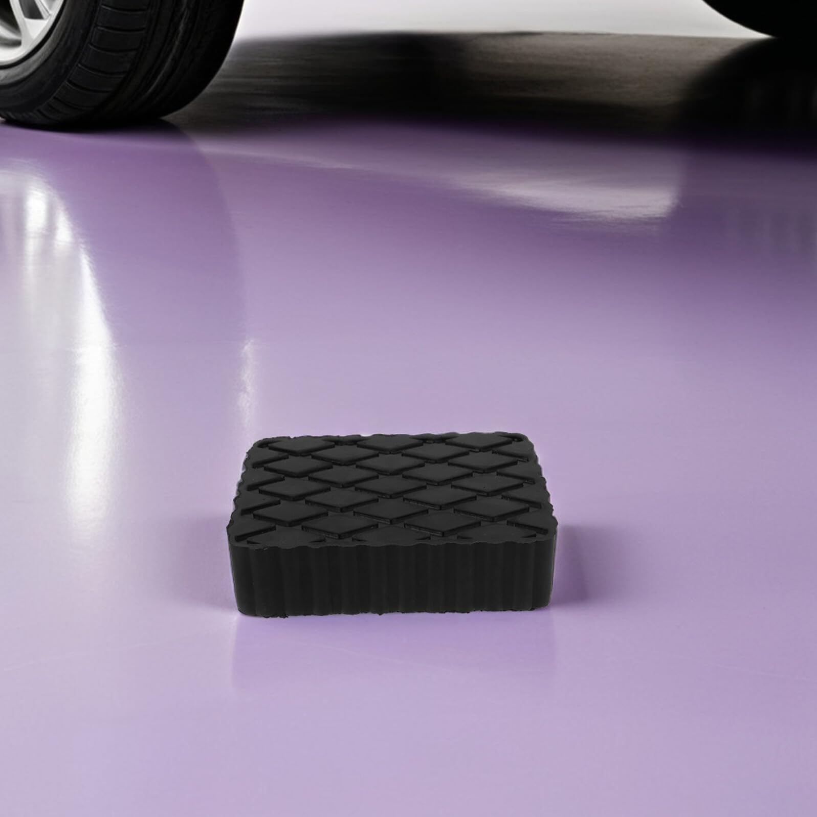 PLAFOPE Supporto in Gomma Elastico per Sollevatore Auto Pad Antivibrante per Protezione Telaio Veicoli Blocchetto Resistente per Sollevatori Pesanti Nero