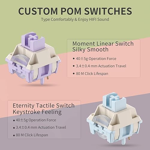 Miniatura 4 de Teclado mecánico K75 PRO RGB 75% de junta inalámbrica, triple modo BT 5.02.4GUSB-C 82 teclas teclado para juegos intercambiable en caliente con