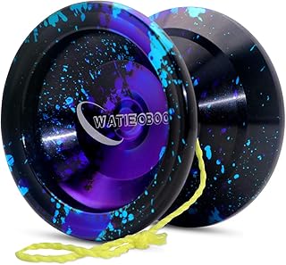 WATIEOBOO Yoyo Professional Metal Responsive Yoyo for Kids 8-12, Unresponsive Yoyo for Adults Intermediate-Advanced Players with U Type KK Bearing + Glove and 10 Replacement Yoyos Strings
