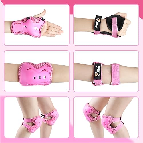 Miniatura 7 de JBM Rodilleras, coderas y muñequeras, equipo de protección para patinaje, ciclismo, patinaje sobre ruedas, patinaje en línea, scooter, equitación,