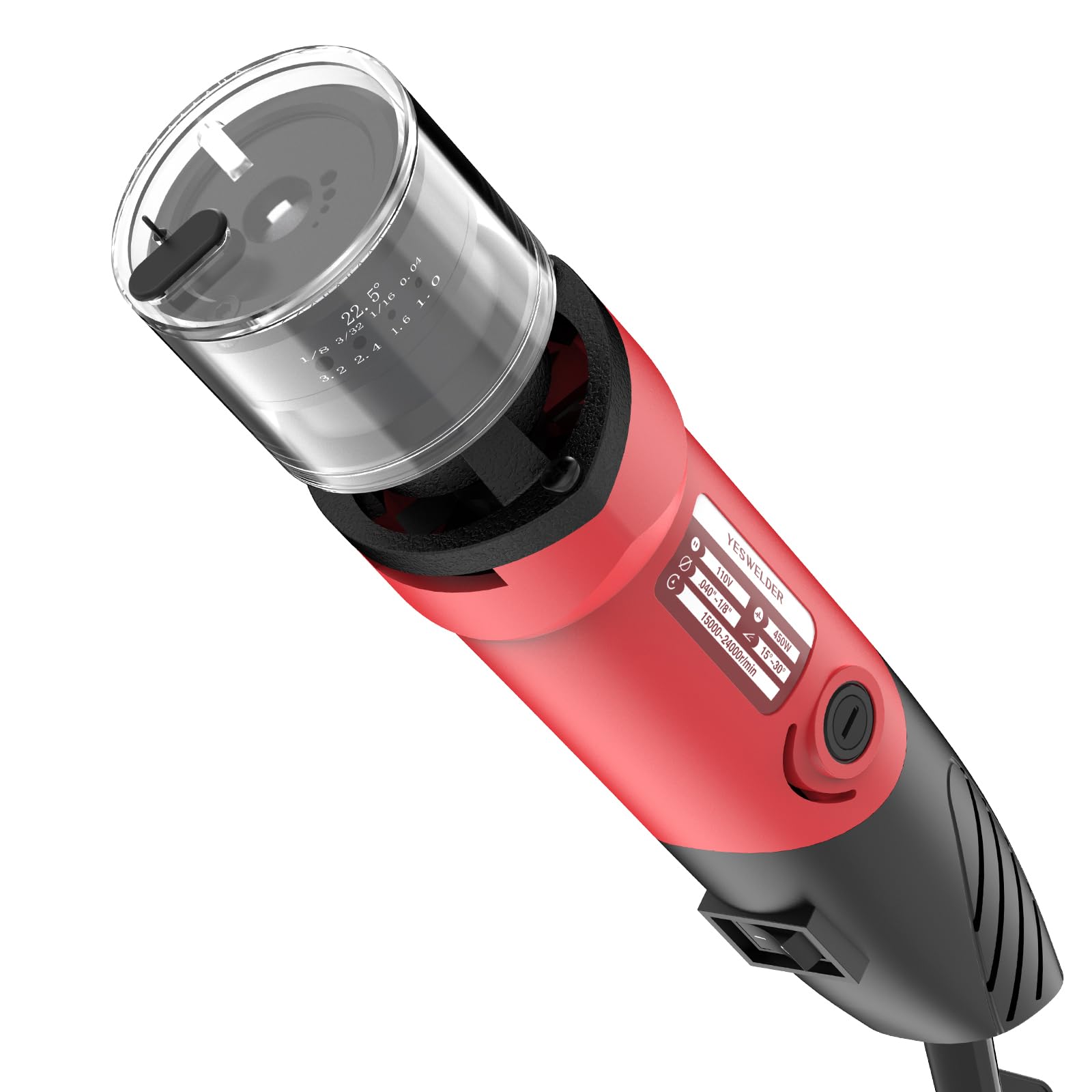 YESWELDER 110V Tungsten Electrode Sharpener, Wired, 4 Sizes, 6-Speed