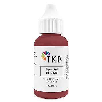 TKB Lip Liquid Color | Liquid Lip Color for TKB Gloss Base, DIY Lip Gloss, Pigmented Lip Gloss and Lipstick Colorant, Made in USA (1floz (30ml), Pigment Red)