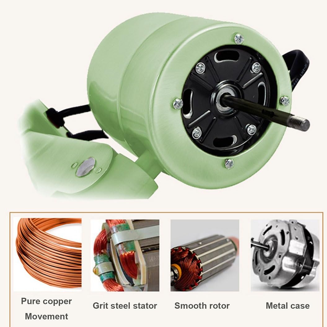 Ventole da parete con telecomando, ventilatore da parete in metallo retrò, oscillante a 90 gradi, timer 4H, 3 velocità, per camera da letto e garage