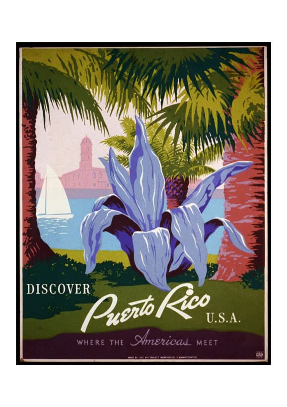 Affiche Puerto Rico poster de voyage pour salon et bureau grand format