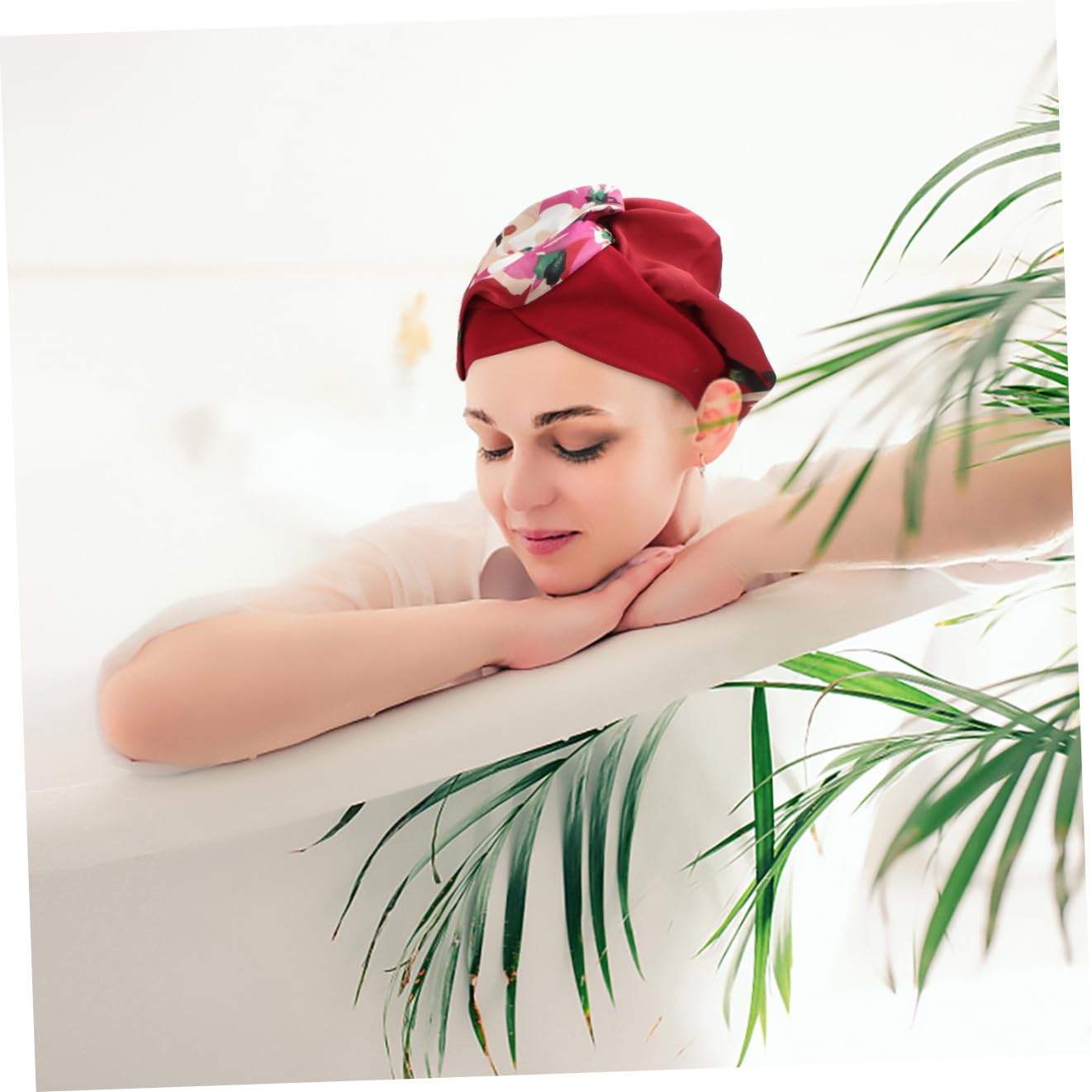 FRCOLOR 4pezzi Cappello Turbante Elastico Da Notte Per Donne Traspirante e Morbido Per Dormire e Chemioterapia