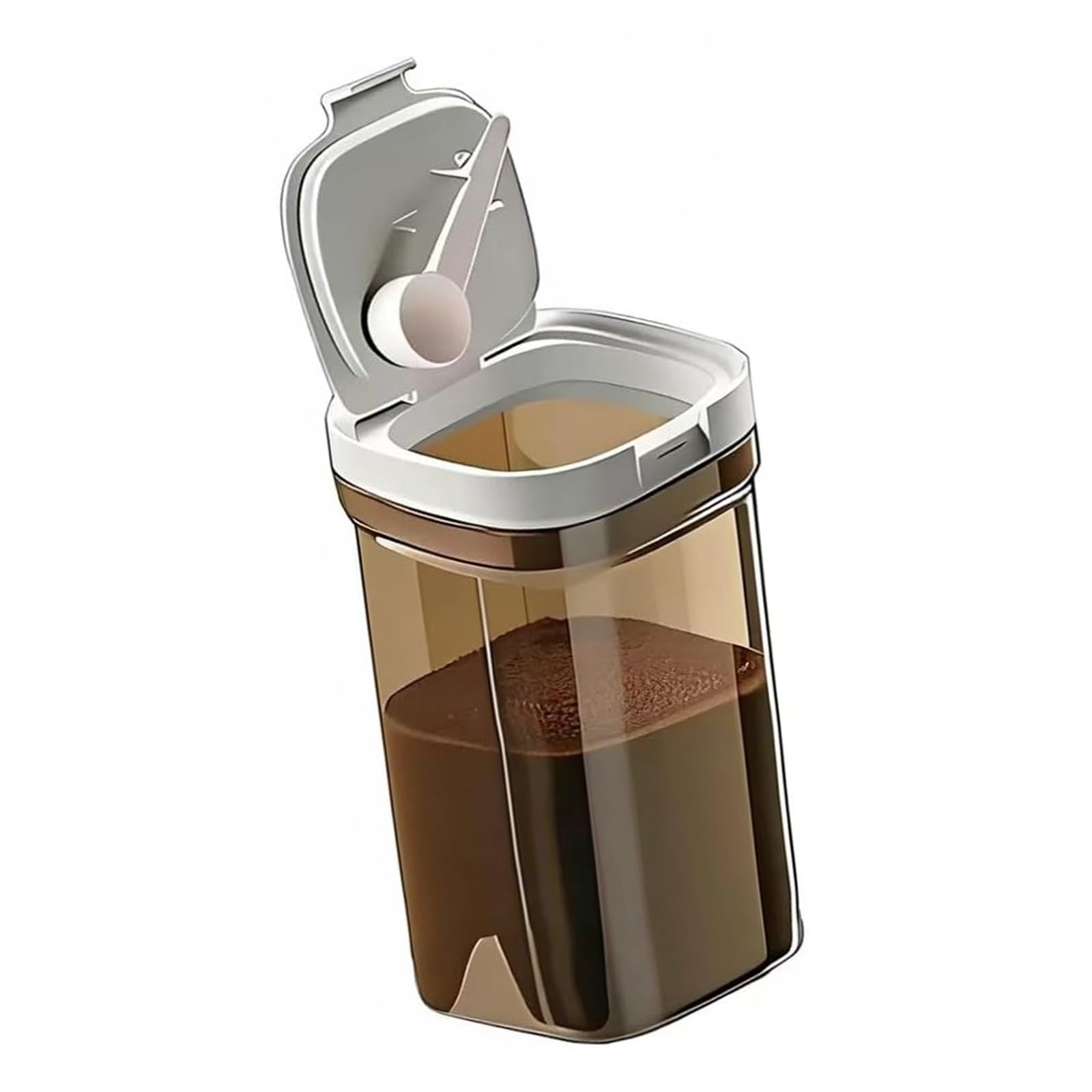 Msioytog Practical Food Container with Sealed Lid and Included Spoon for Kitchen Supplies Dry Food Storage Containers