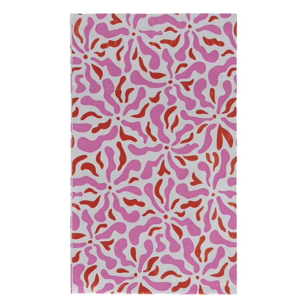 100x Versandtaschen Blumen Small Rückgabeverschluss