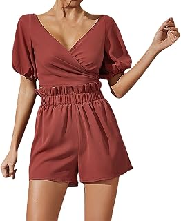 SoLu DAY8 Ladies Sleeve V Neck Short Strap Casual Fashion Shorts Set Dry Board Shorts