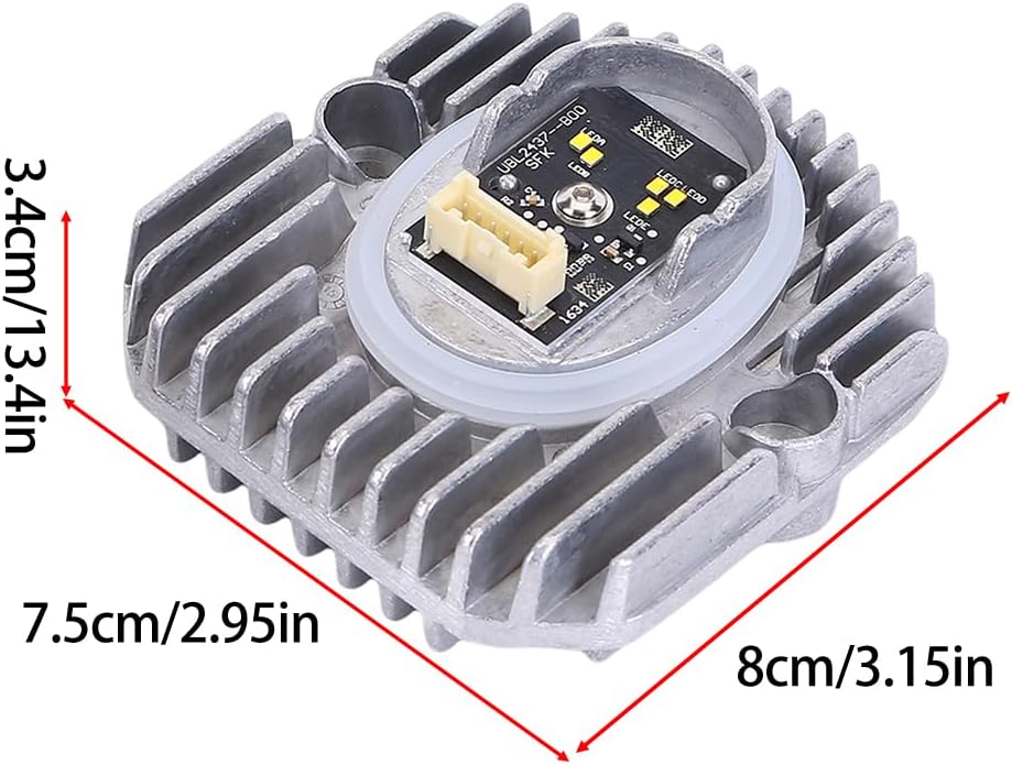 Yellow LED DRL Headlight Module Control Unit Left & Right Side LED DRL Angel Eyes Daytime Running Light Control Module Fit for BMW 530E 530I 540I 640I 540D M5 M550I, 63117214939 63117214940
