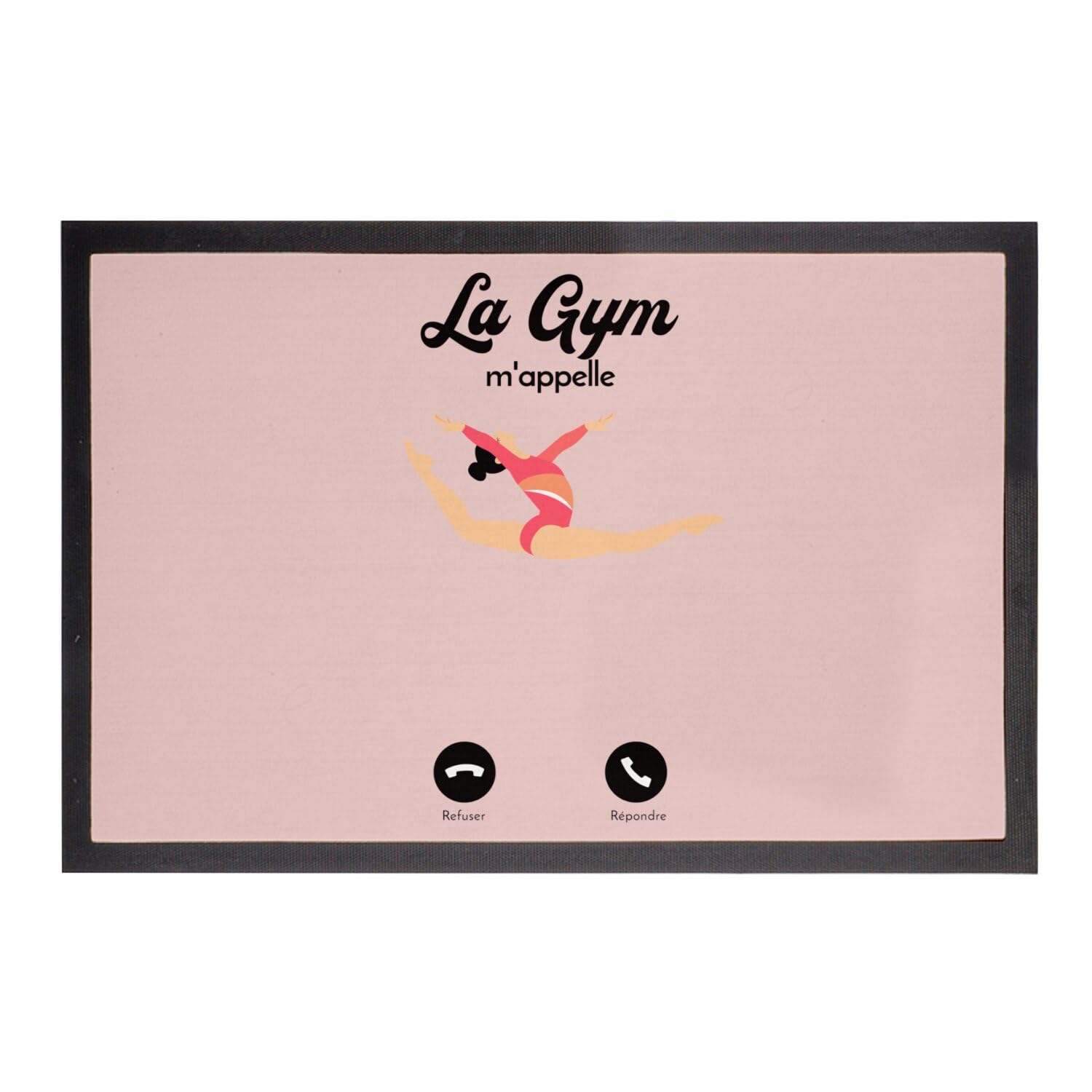 Paillasson rose gymnastique 60x40 - Tapis entrée sport original