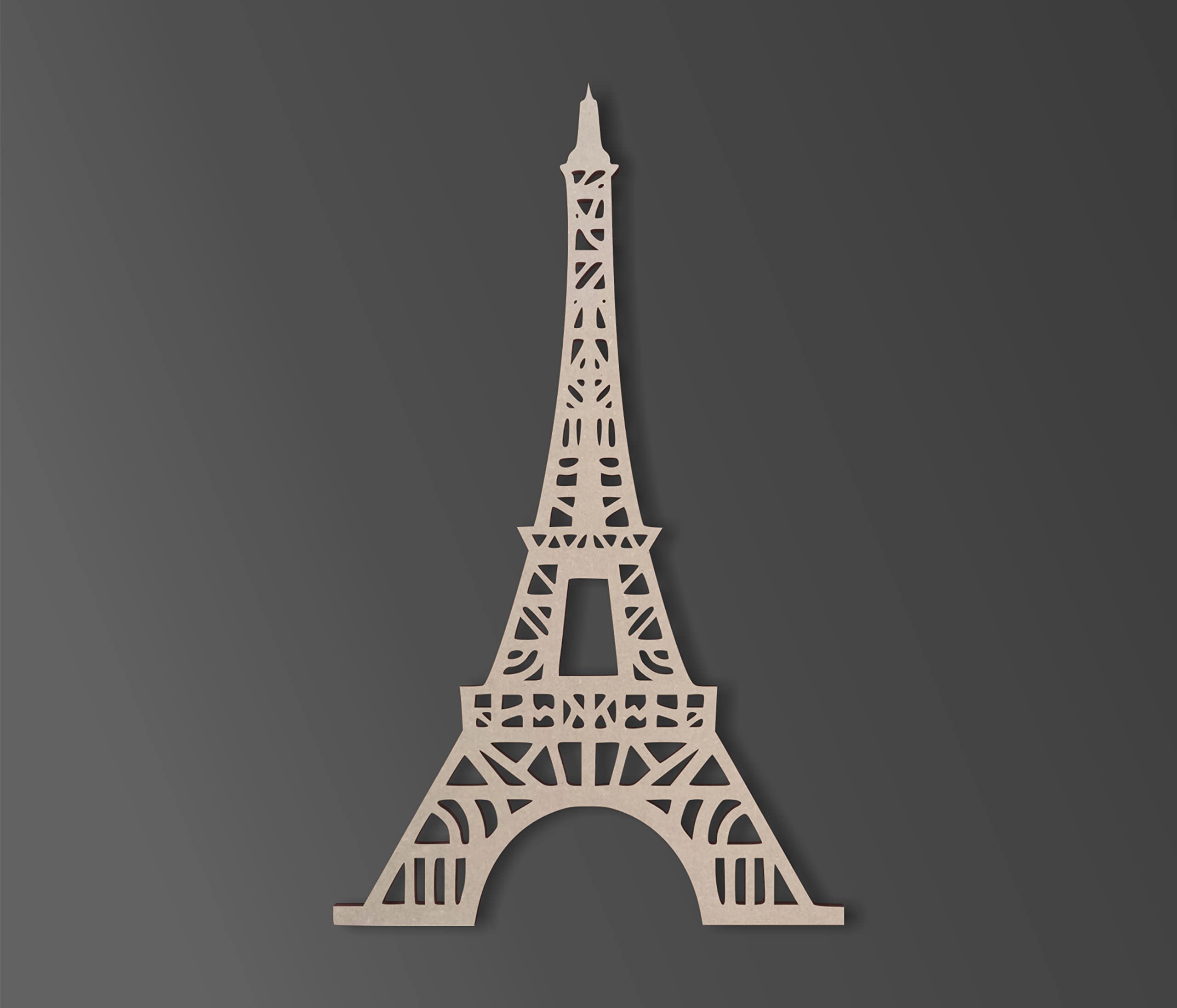 Amazon.com: Jess and Jessica Wooden Shape Eiffel Tower Wall Art 24