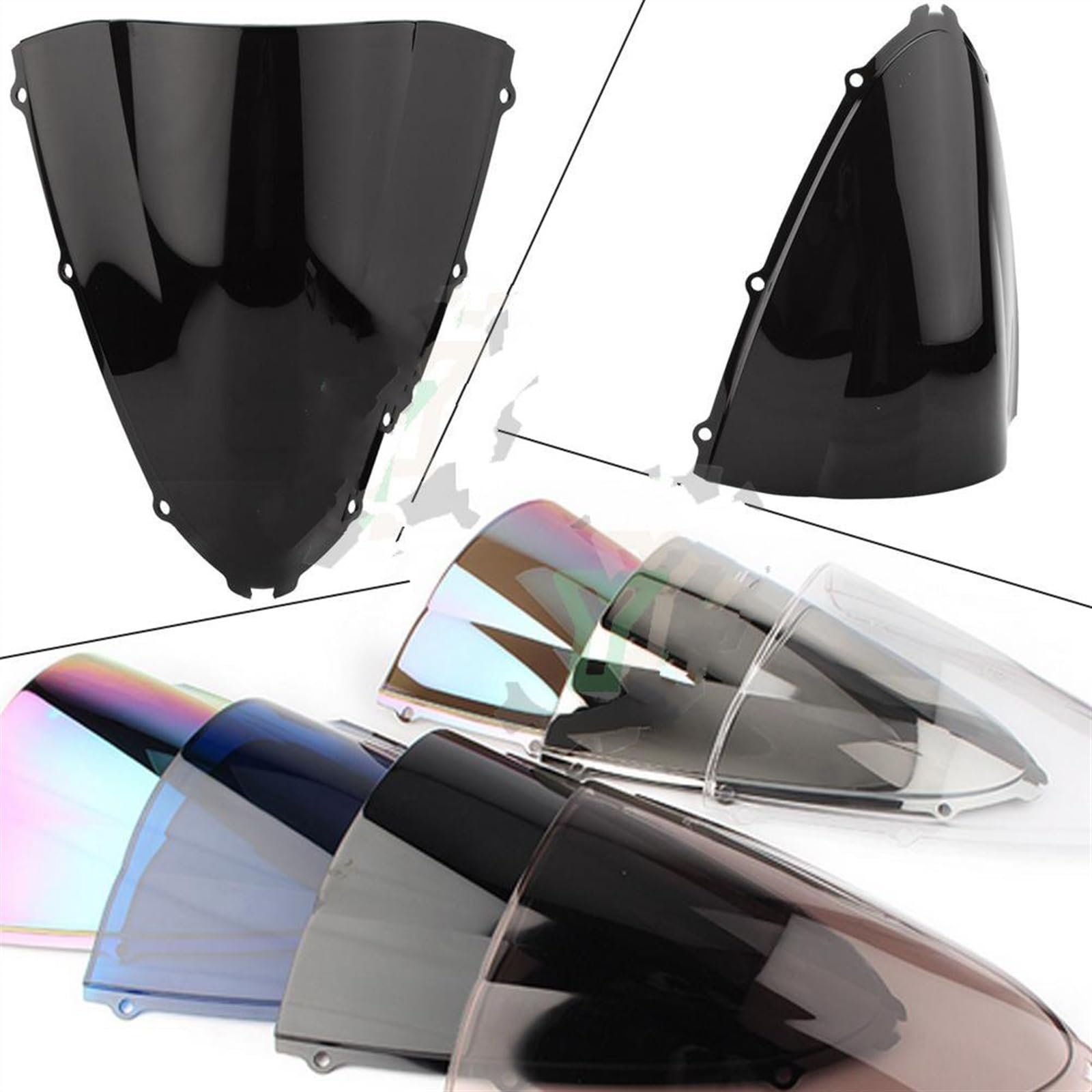 Amazon | オートバイスポーツスクリーンフロントガラスフロントガラス