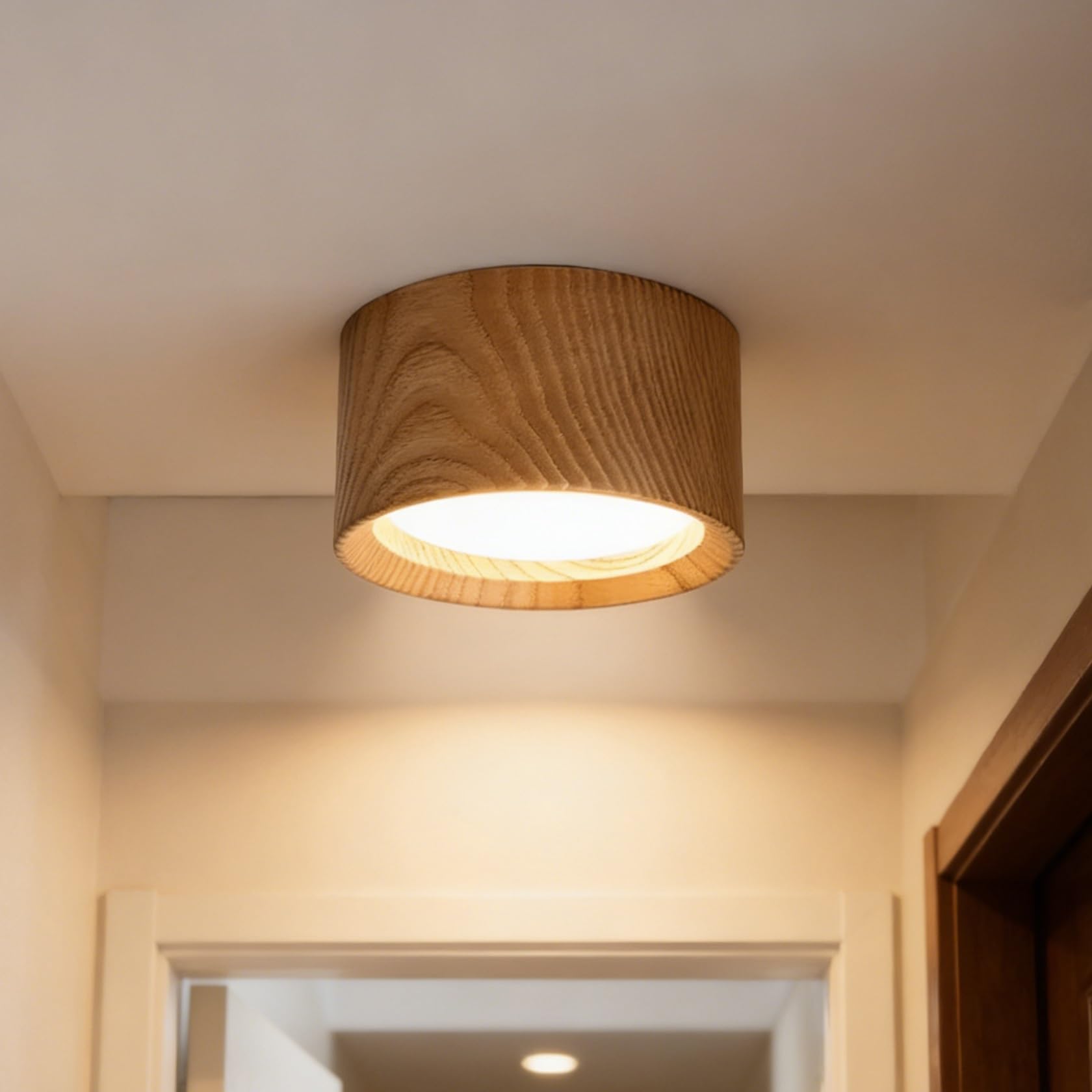 Downlight LED montaje en superficie techo luz neutra 12W para pasillo y entrada 8