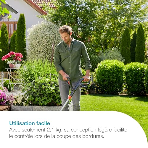 Gardena Coupe-bordures ComfortCut 23/18V P4A - sans chargeur ni batterie: Puissant, Léger, Télescopique, Fonction coupe-bordures, Sans fil (14701-55)