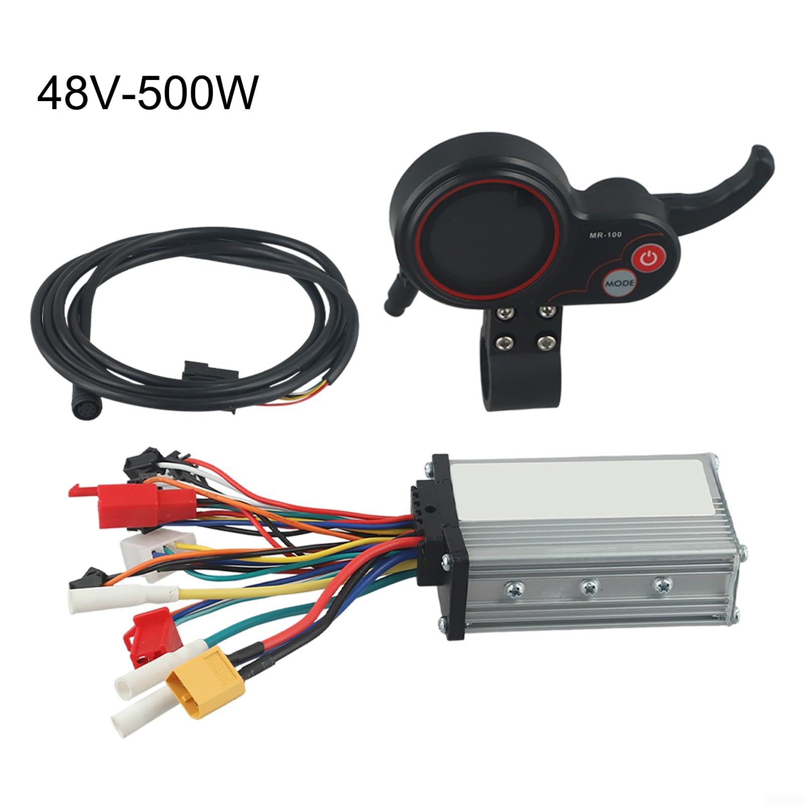 Controller motore con display LCD per scooter elettrico, 500 W, 36 V, 48 V, con pannello di controllo LCD e kit interruttore del cambio (48 V)