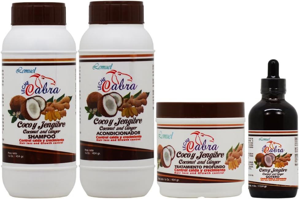 Lemuel Leche Cabra Shampoo & Conditioner & Mask Treatment + Gotero Drop"Set"