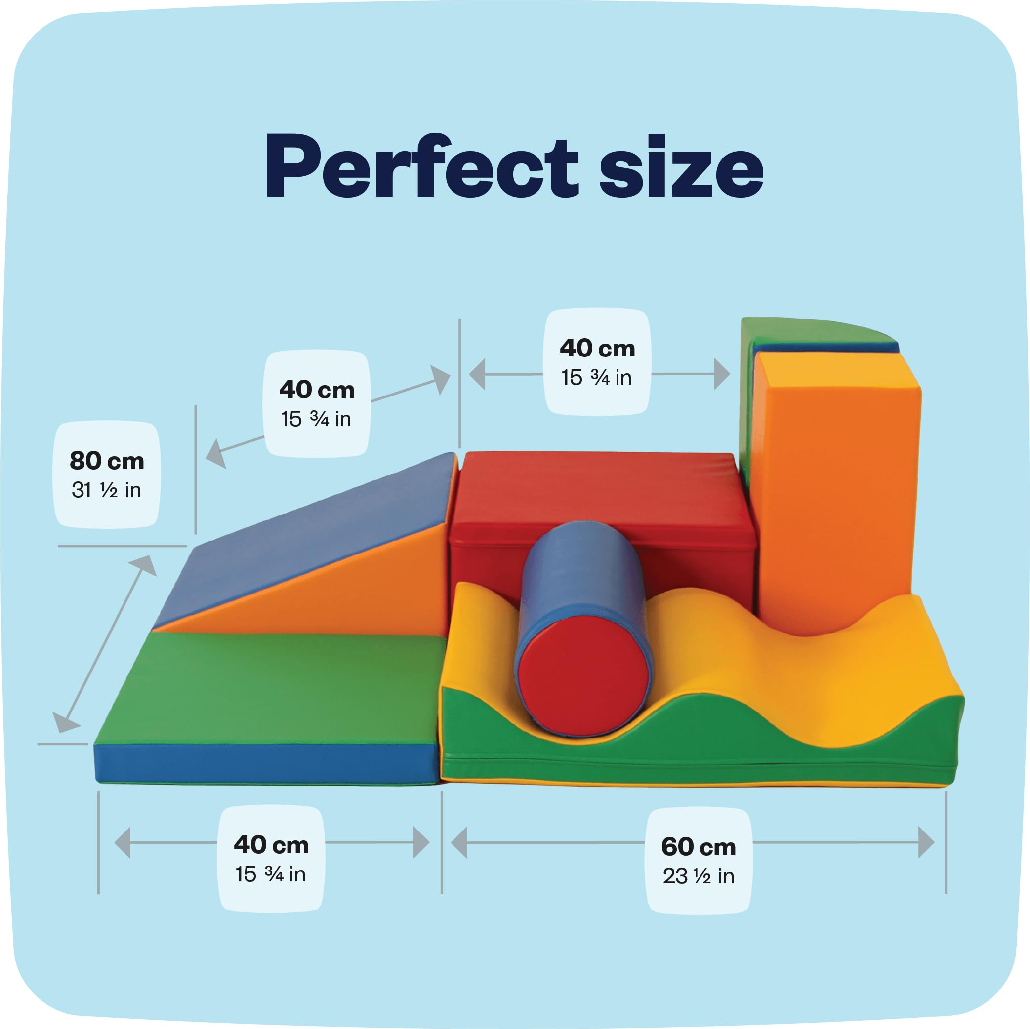 IGLU Soft Play 7 XL Blocs de Construction en Mousse Jouets éducatifs Modules de Motricité