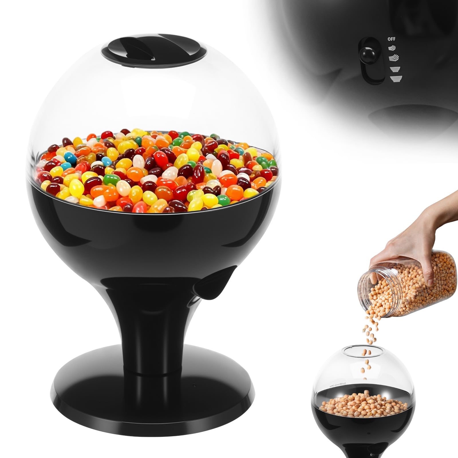Distributeur automatique de bonbons 1 l - Machine à bonbons automatique avec capteur infrarouge - Contrôle précis pour boules en caoutchouc, oursons en gomme, noix, céréales