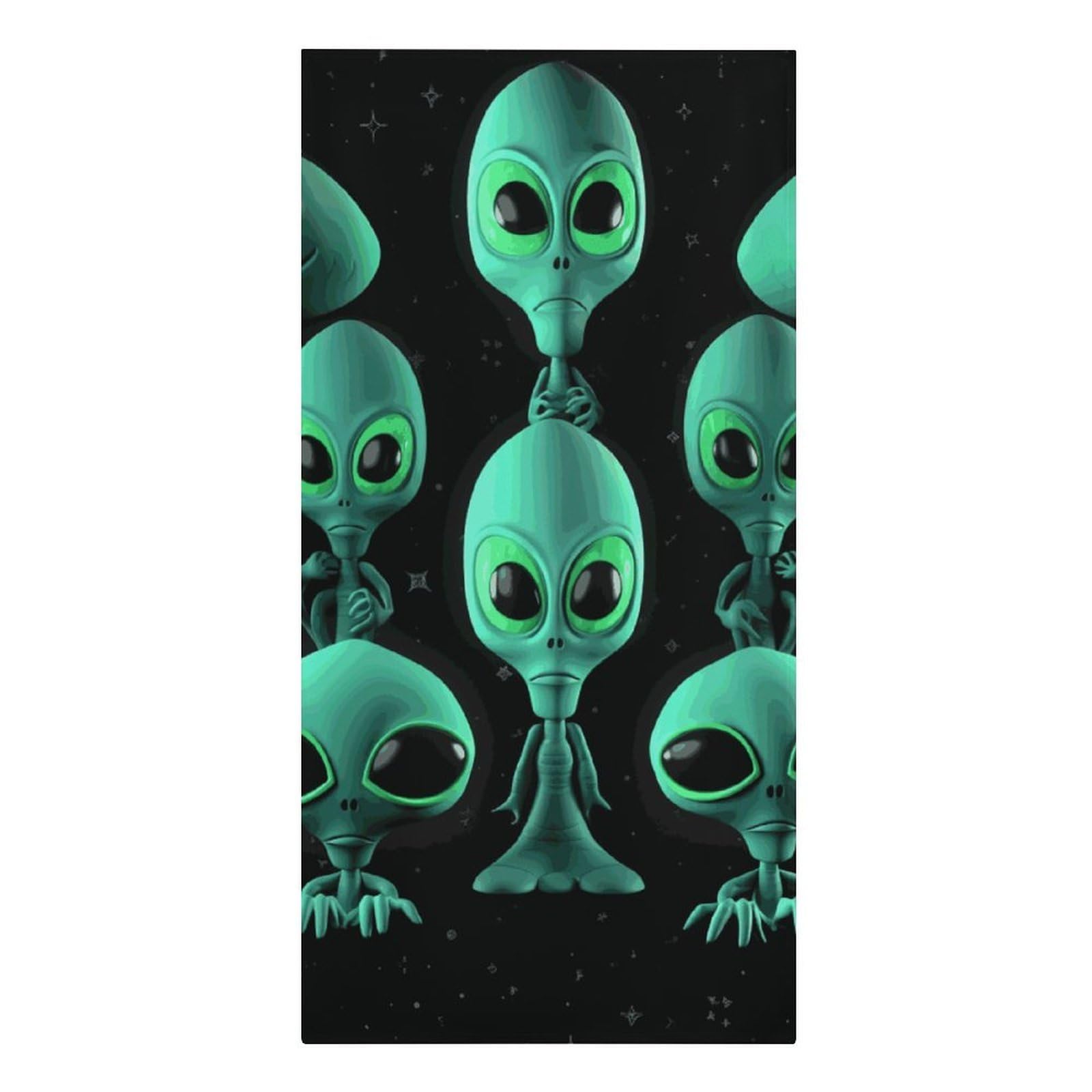 QMNLKH Aliens Beach Towel for Women, Large Microfiber Pool Towel for Men, Absorbent Swim Towels for Home, Lightweight Bath Towels for Camping, Yoga, 30.3"x61.4"