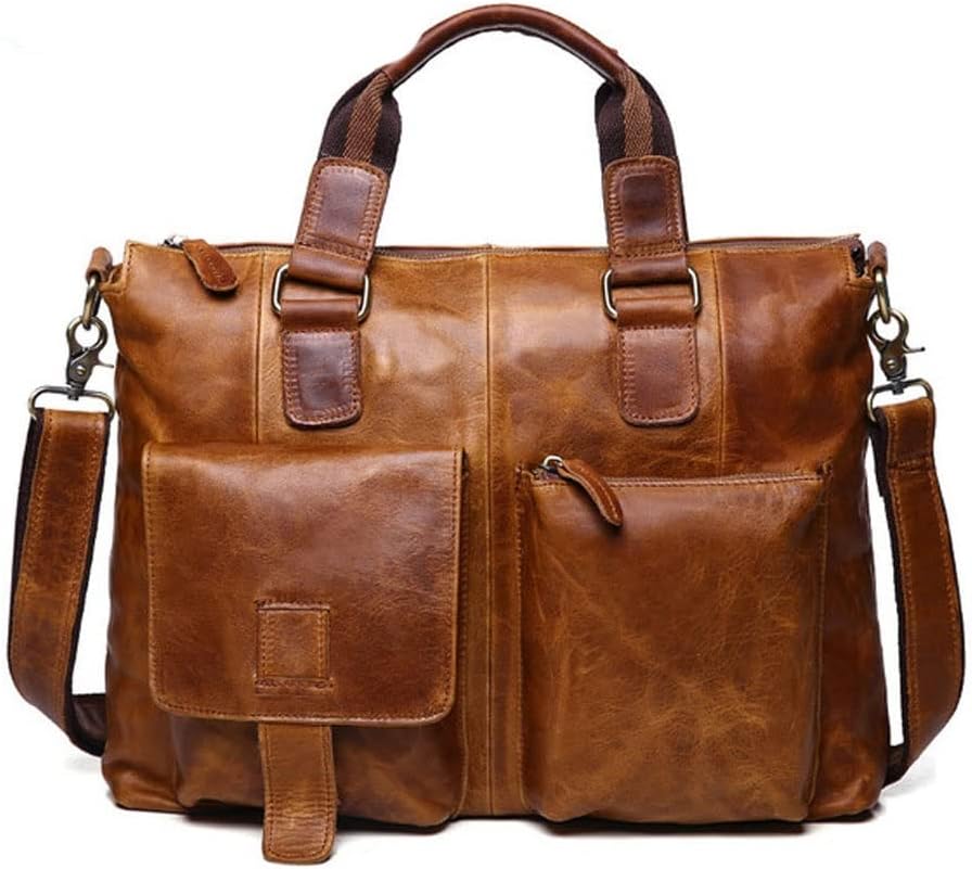Men's Office Bags Messenger Bags Leather Business Men's Shoulder Bags Laptop Messenger Bags Handbags