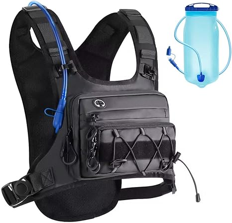 Running Vest 2L Water Bag is Suitable for Cycling, Mountain Reflective,Lightweight Breathable,Equipped Adjustable Shoulder Strap Phone Pocket for Men's and Women's Cross-Country Running