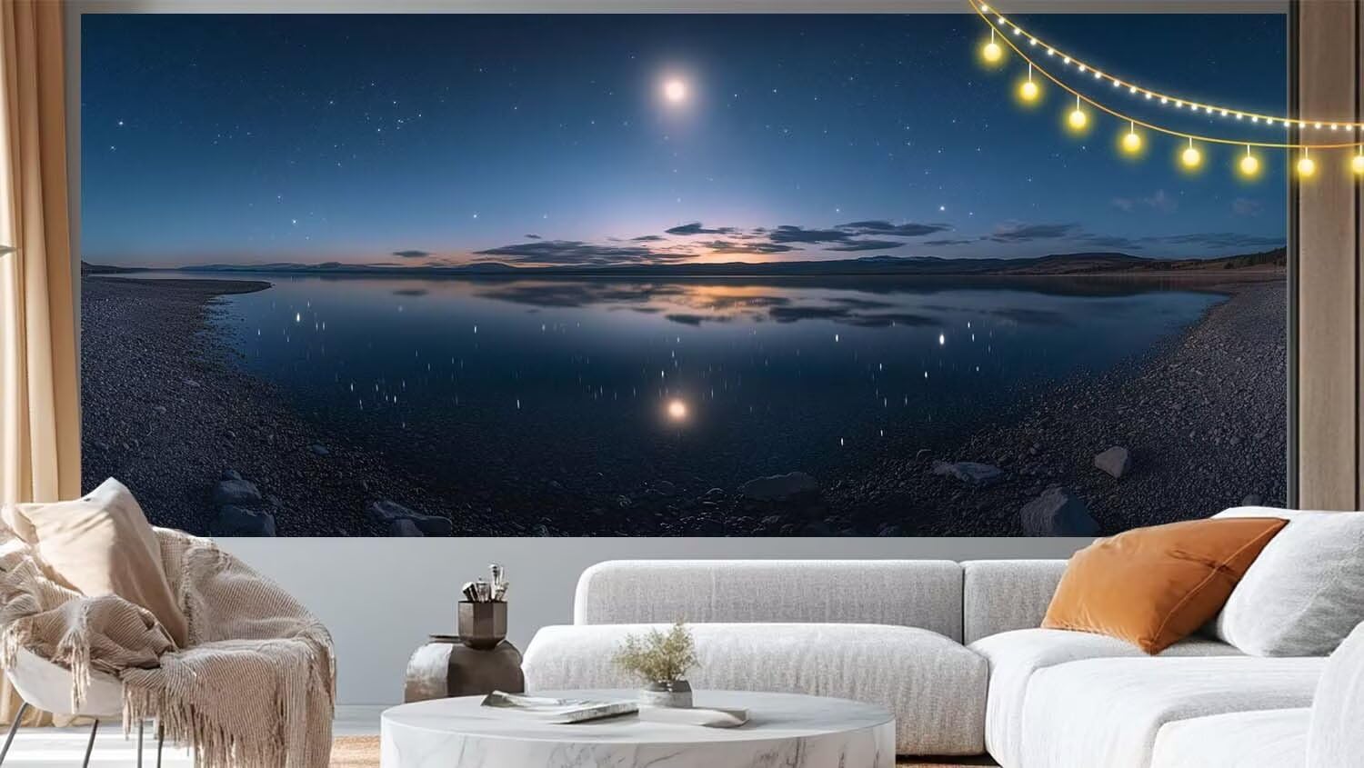 Diamentowy obraz dla dorosłych duży rozmiar 150 x 60 cm, diamentowa scena nocna, haft diamentowy kompletny zestaw dla dorosłych początkujących 5D DIY haft krzyżykowy do dekoracji ścian ocean m80