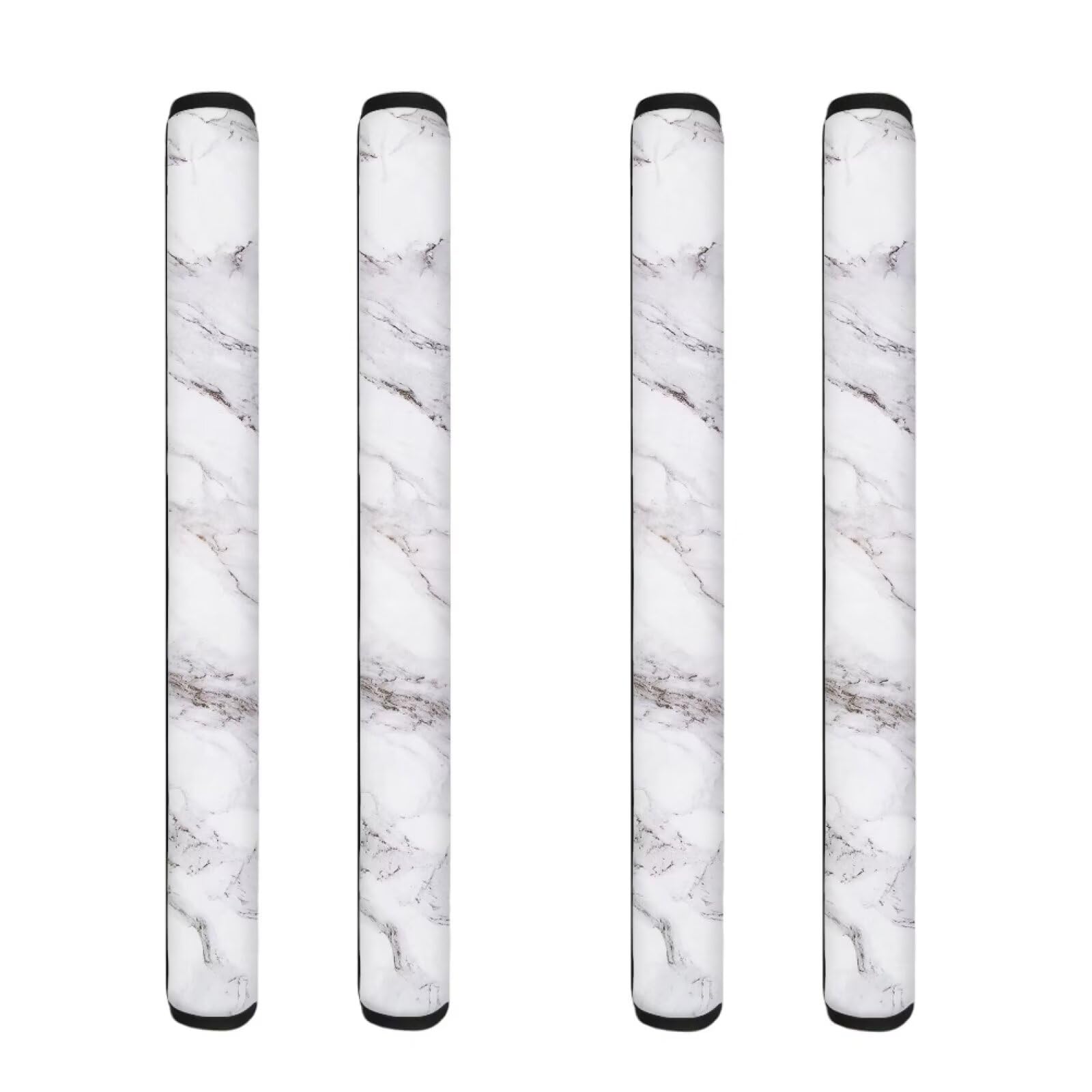 Refrigerator Door Handle Covers 4 Piece, Anti-Skid Protector for Fridge Oven Dishwasher Keep Off Fingerprints Liquid Oil Stain Food Spot Washable Indoor Decor, White Marble Print