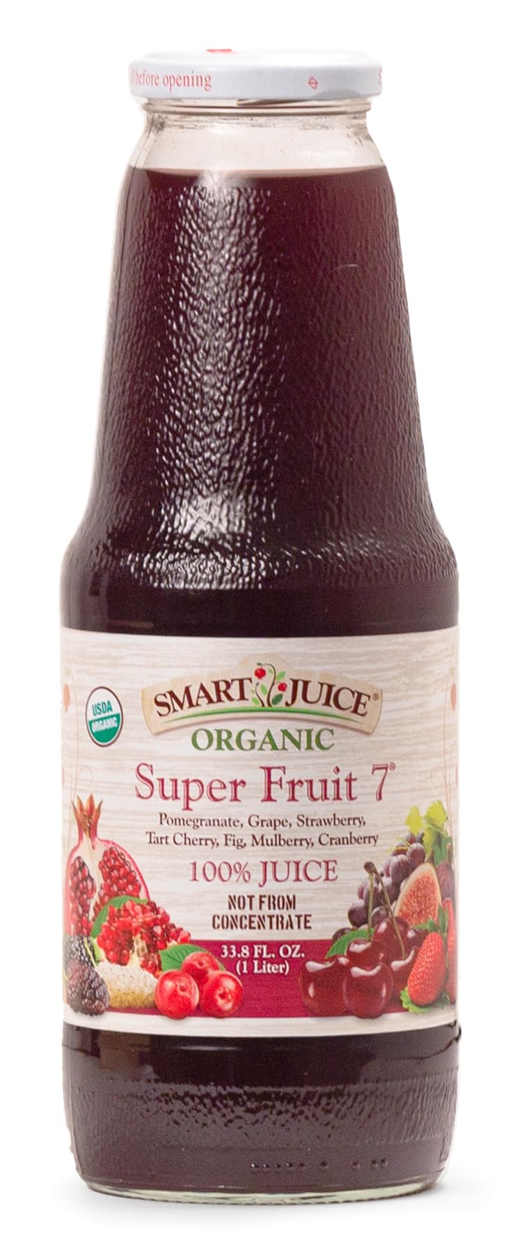 Smart Juice Super Fruit 7 Organic Juice - 33.8 fl oz (1L) - (case of 6)USDA Organic
