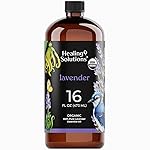 Healing Solutions Organic Lavender Essential Oil Bulk, 16oz - Lavender Essential Oil Large Bottle for Skin, Cleaning & More - Aromatherapy Diffuser Oil - Lavender Oil Spray - Lavender Oil for Cleaning