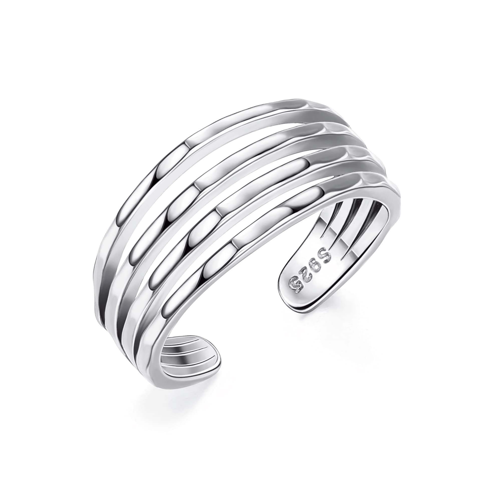 MILACOLATO Toe Rings for Women 925 Sterling Silver Adjustable Toe Ring