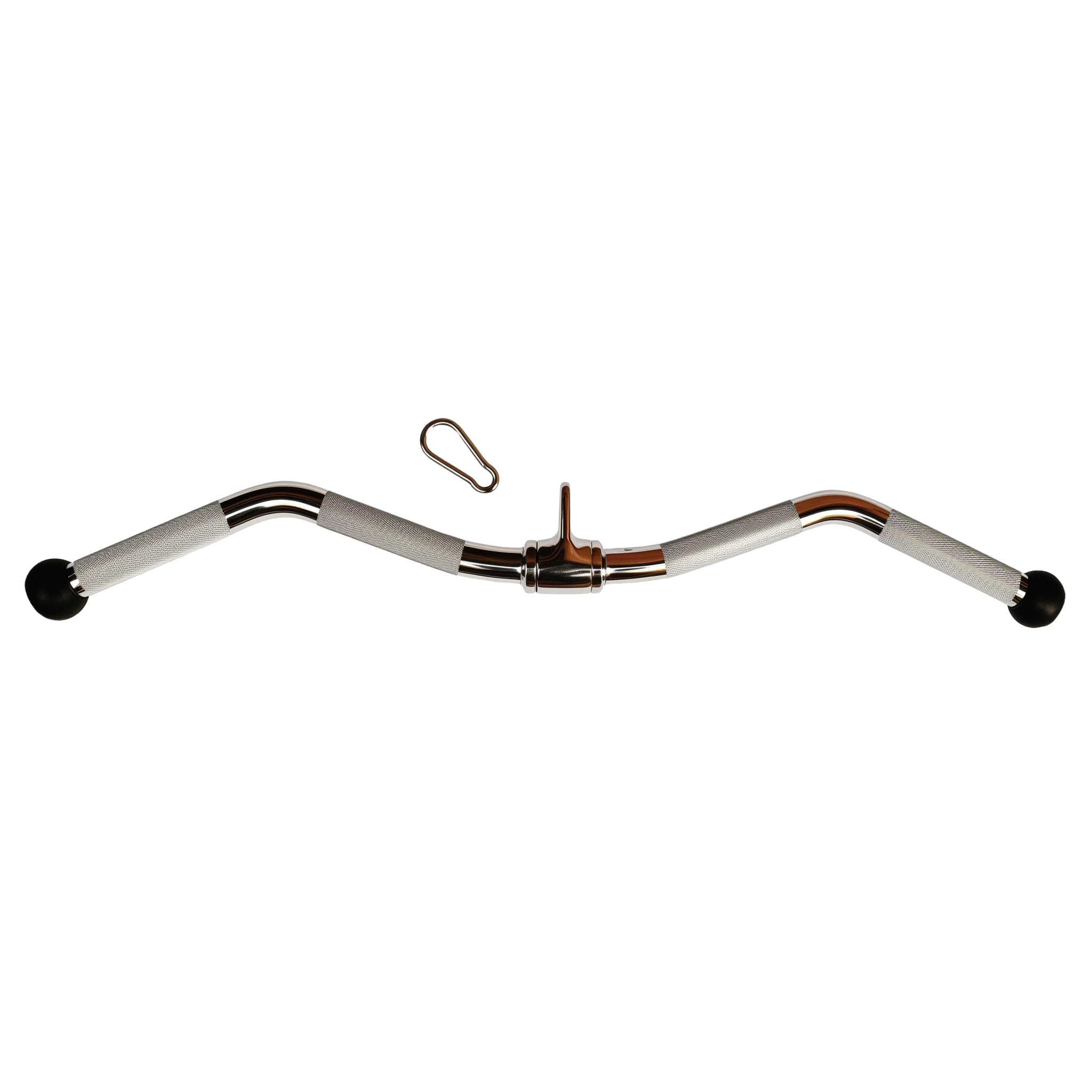 Barre d'haltères multi-exercices pour machines à câble, barre de traction latte, accessoires, barre de presse triceps, barre de traction droite tournante avec poignées rotatives, caoutchouc