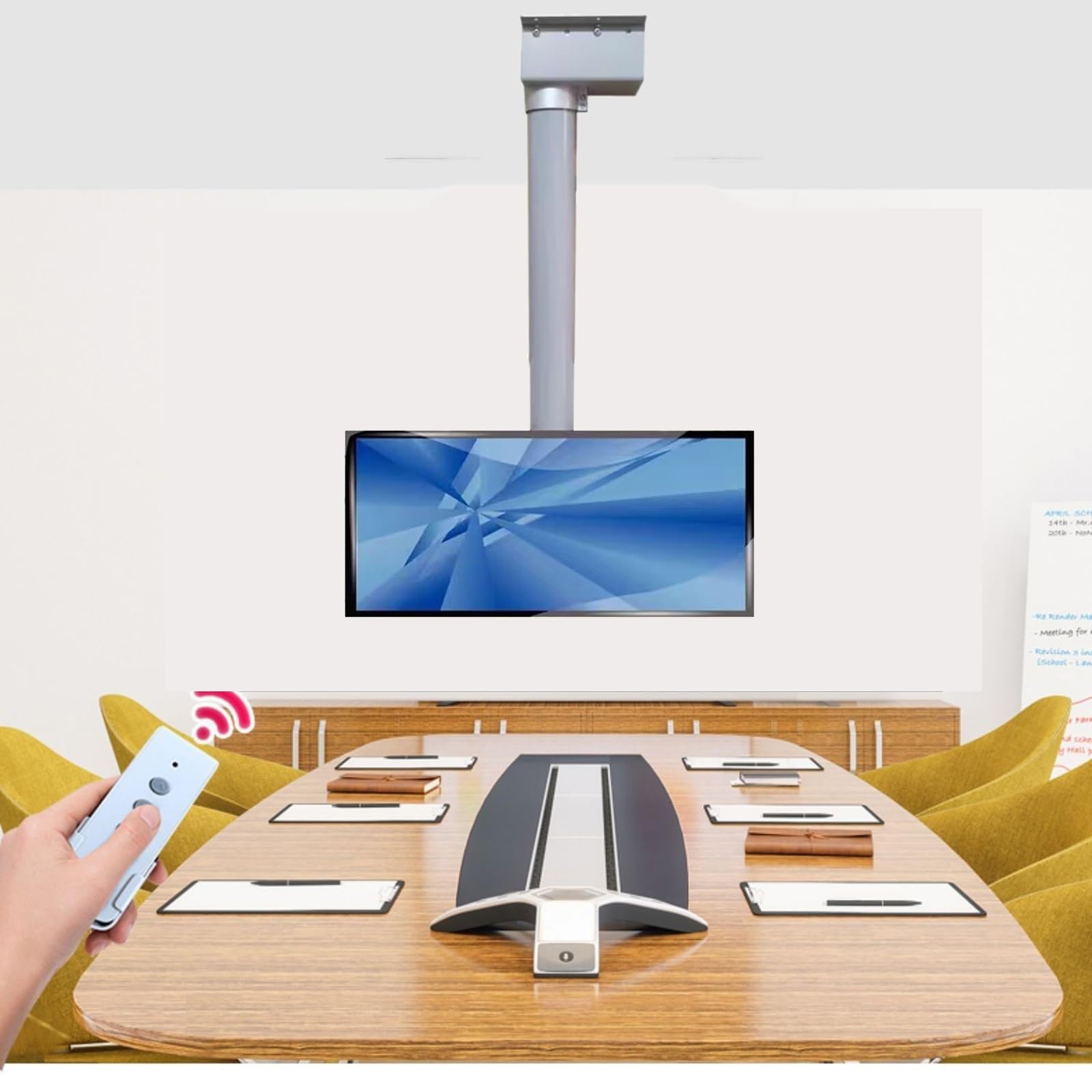 HTTGDGDH Motorised Tv Bracket Stand - Motorized Ceiling Tv Mount, Adjustable Height Electric Tv Lift With Remote Control, Telescopic Electric Tv Lift, Fits 26-70 Inch Low Profile,