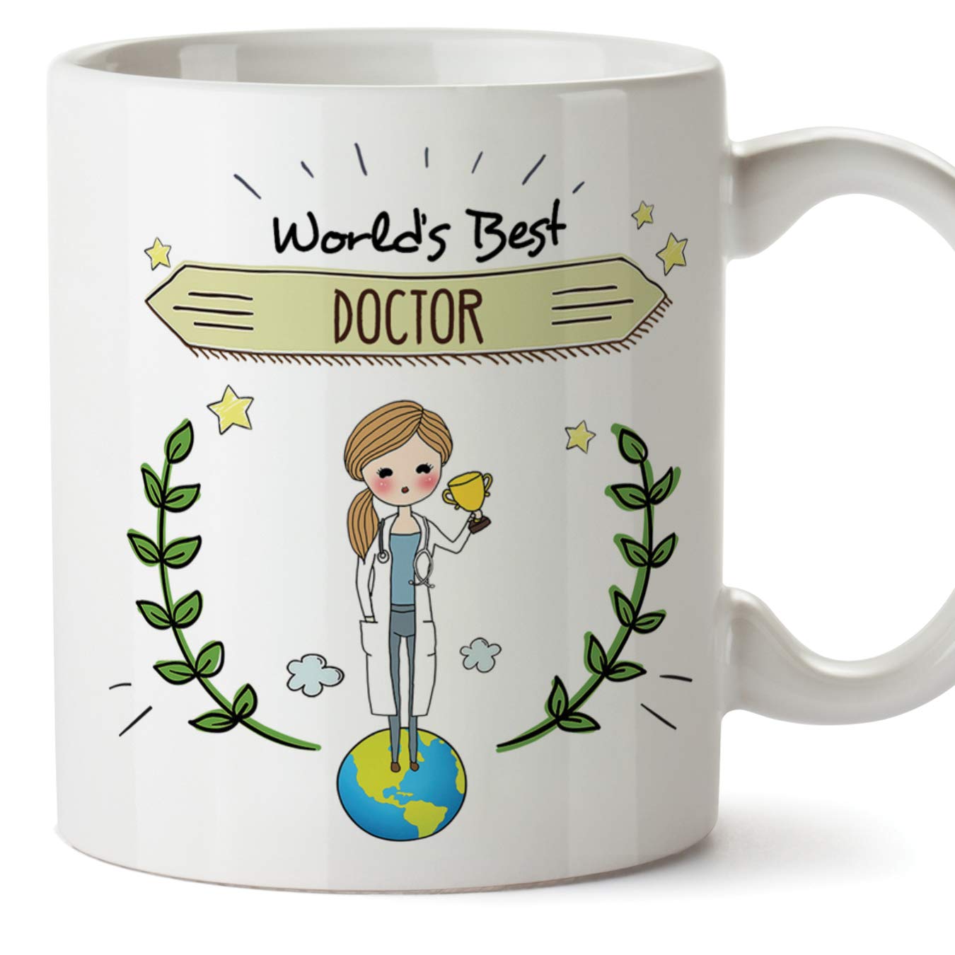 MUGFFINSDoctor Original Mug cup World's best Doctor - 11 oz Ceramic