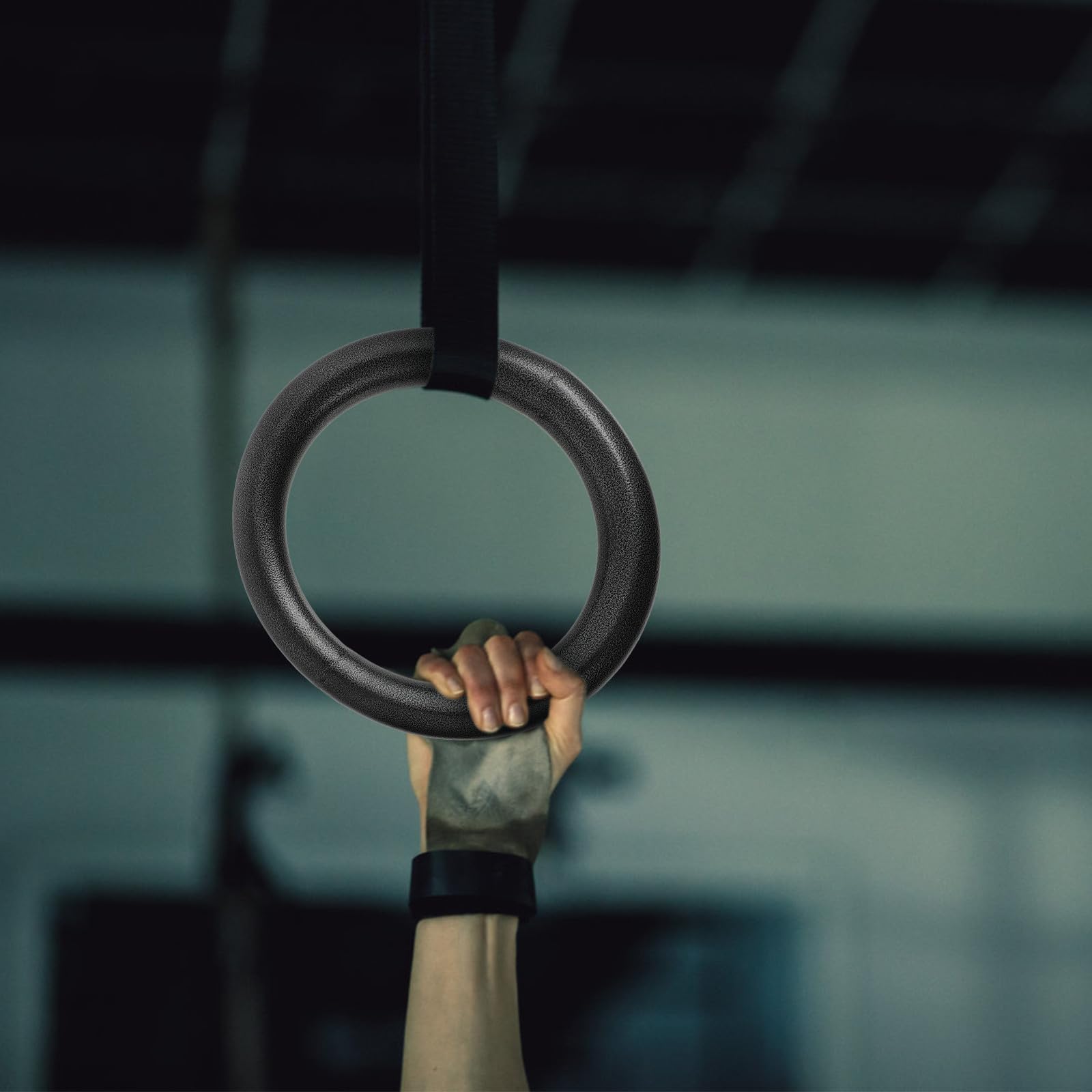 USHOBE Verstellbare Fitnessringe mit Robustem Design 2 Stück aus Stahl und Nylonseil für Core Training und Zirkeltraining Zufällige Farbe für Zuhause im Innenbereich