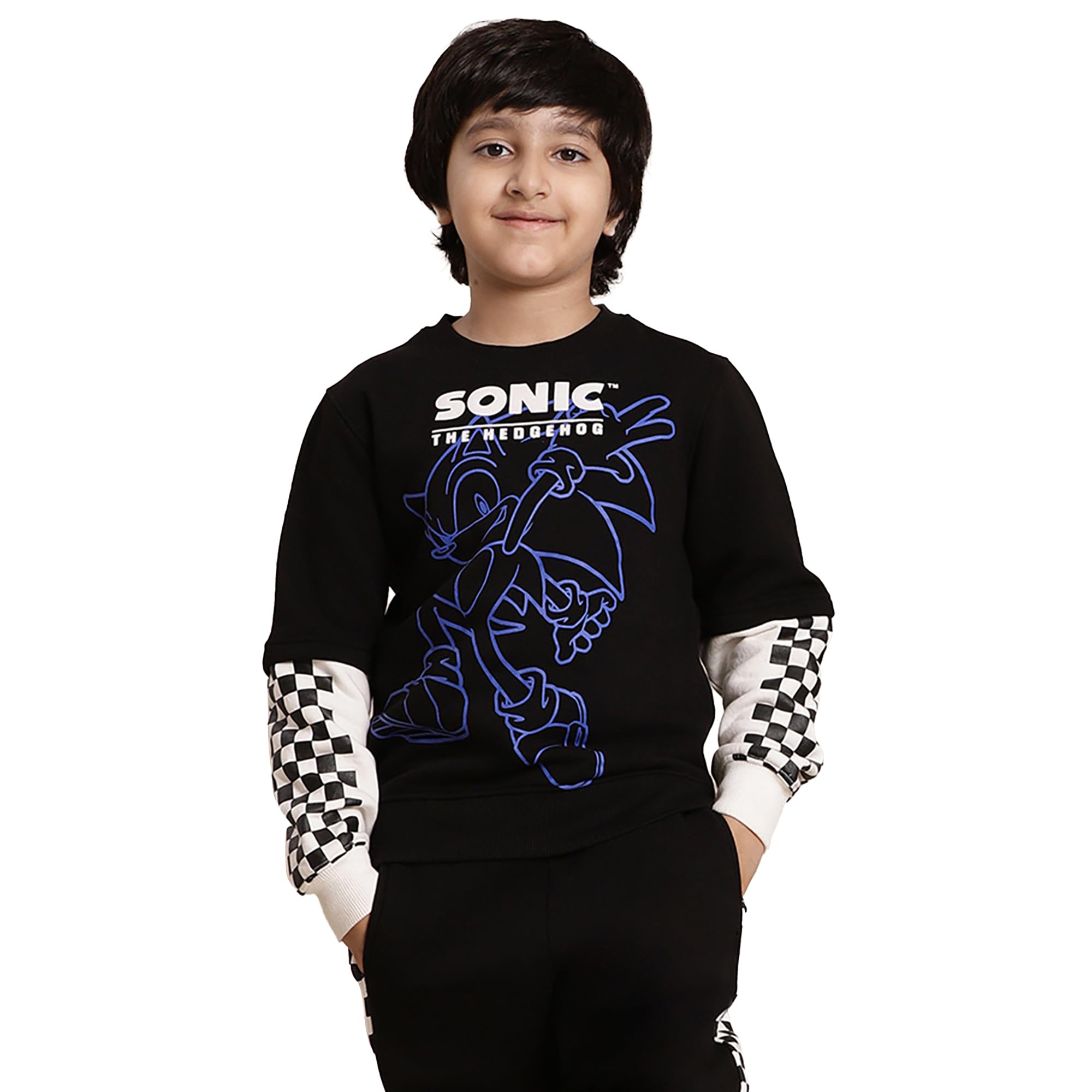 KidsvilleSonic Modern Printed Regular Fit Sweatshirt for Boys