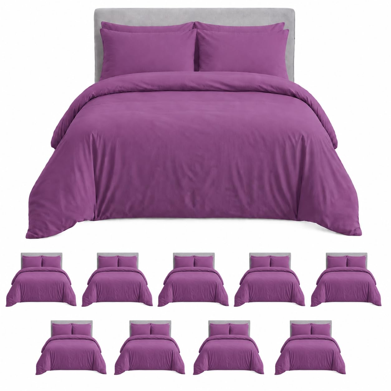 MOONLIGHT20015 King Size Duvet Cover Sets Pack of 10, Purple Bedding Sets