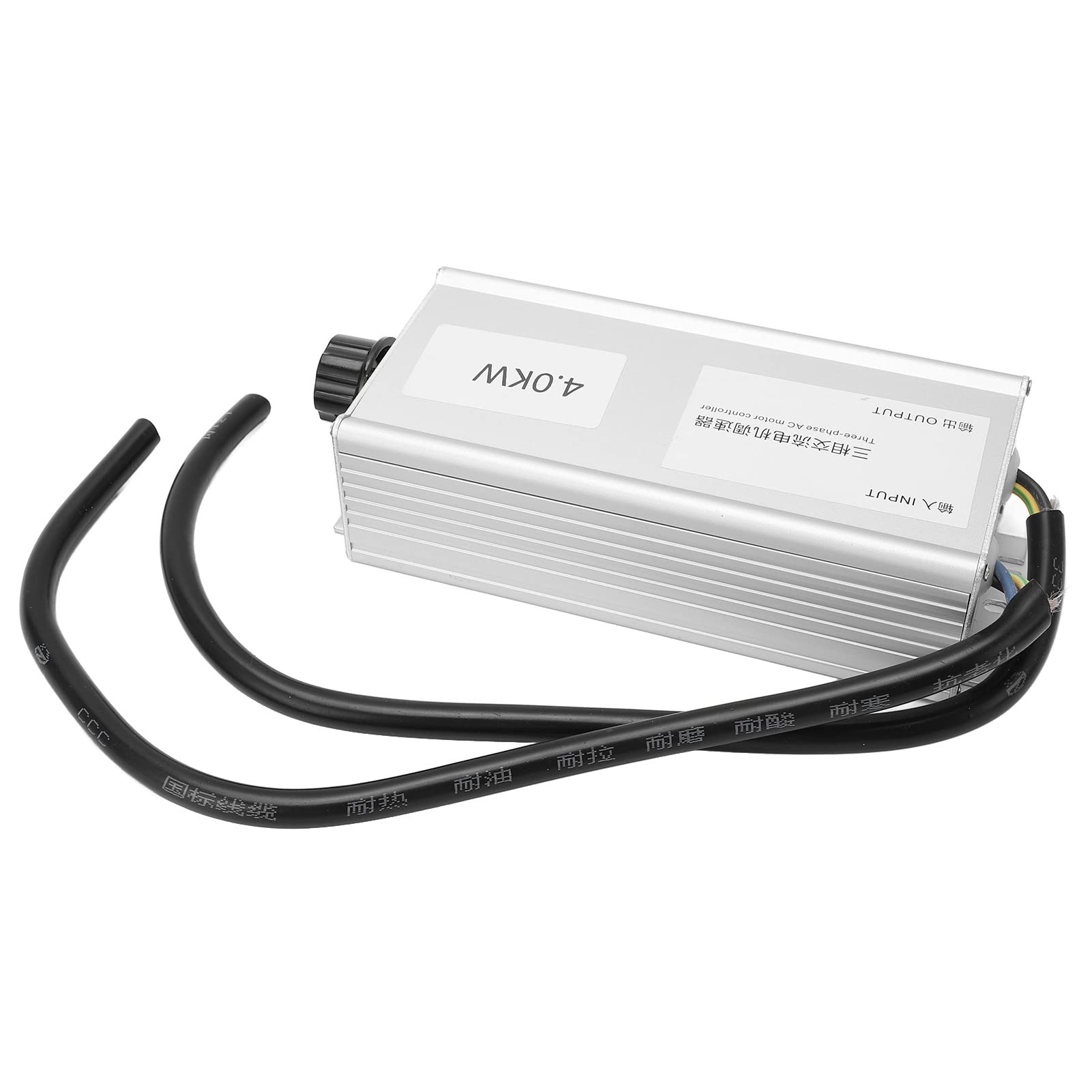 Controllore Motore AC Trifase, 380V 4KW Regolazione Velocità Senza | Alloggiamento in Lega di Alluminio, Regolazione Manuale Tramite Manopola, Compatibile con Ventilatori Assiali e