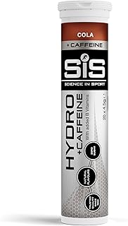 Science in Sport Hydro Électrolytes Hydratation sans Sucre - 20 Tablettes Cola & Caféine - Vegan & sans Gluten, avec Sodium, Calcium, Potassium & Magnésium pour un Équilibre Électrolytique