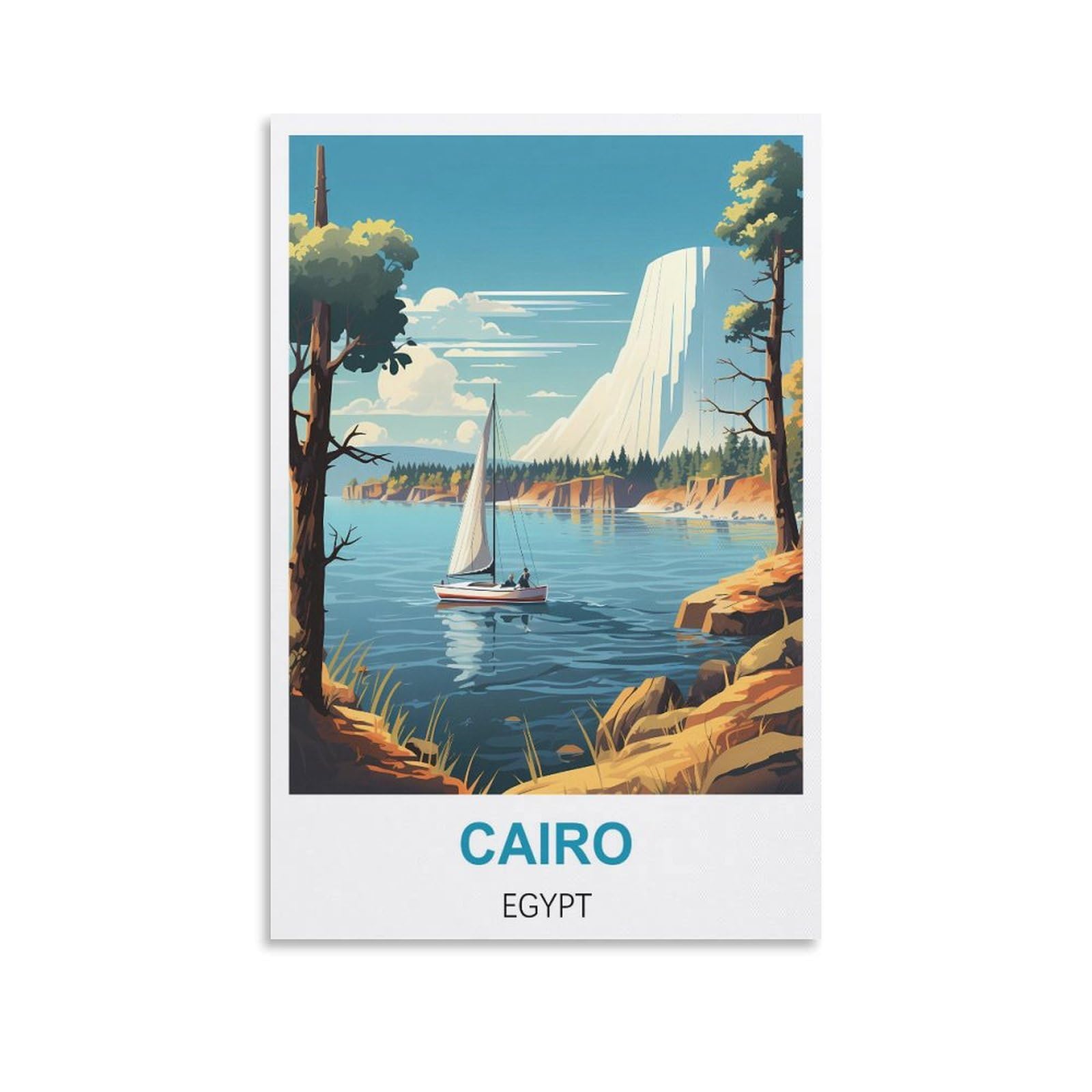 Metal Tin Sign,Cairo Egypt,Metal Tin Sign Metal Wall Plaque for Home Living Room Bedroom Bar Club Men Cave Wall Art Decor 15x30cm