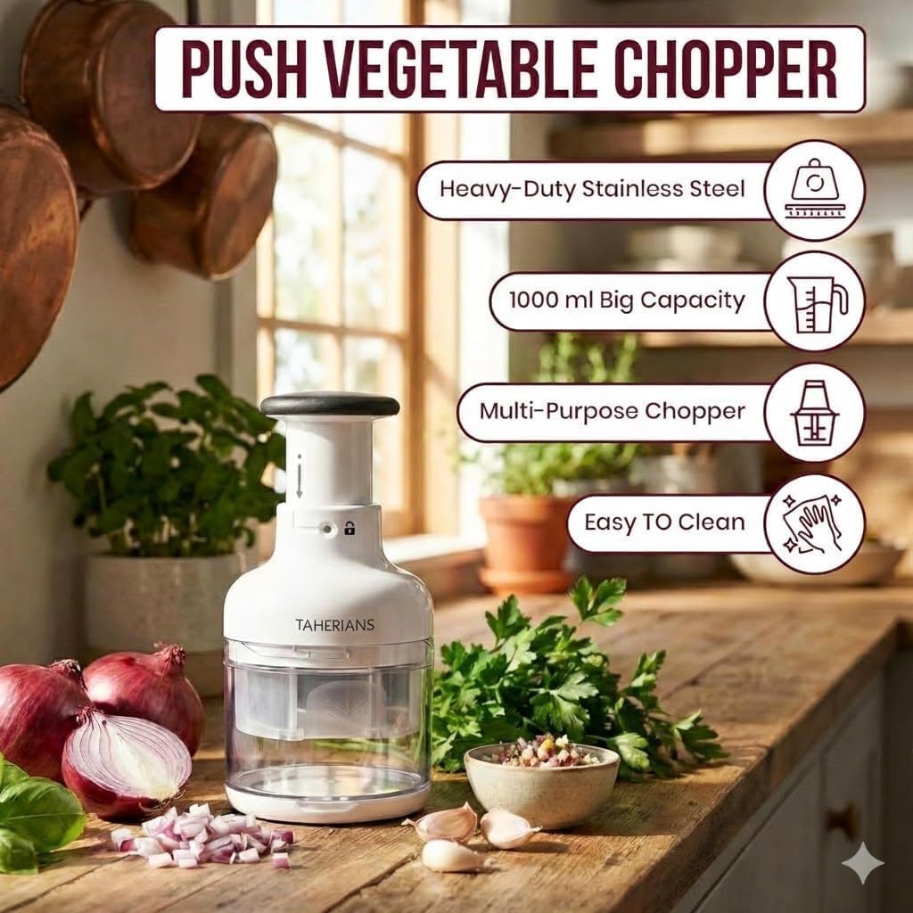 Manual Vegetable Chopper Nuts Chopper Garlic Chopper with Container and Lid
