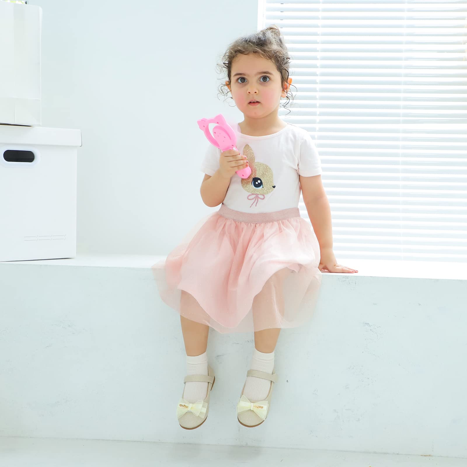 MK MATT KEELY Ballerine Princesse Glitter Shinning Fille Chaussure Mary Jane Bowknot 2-7 Ans Enfant