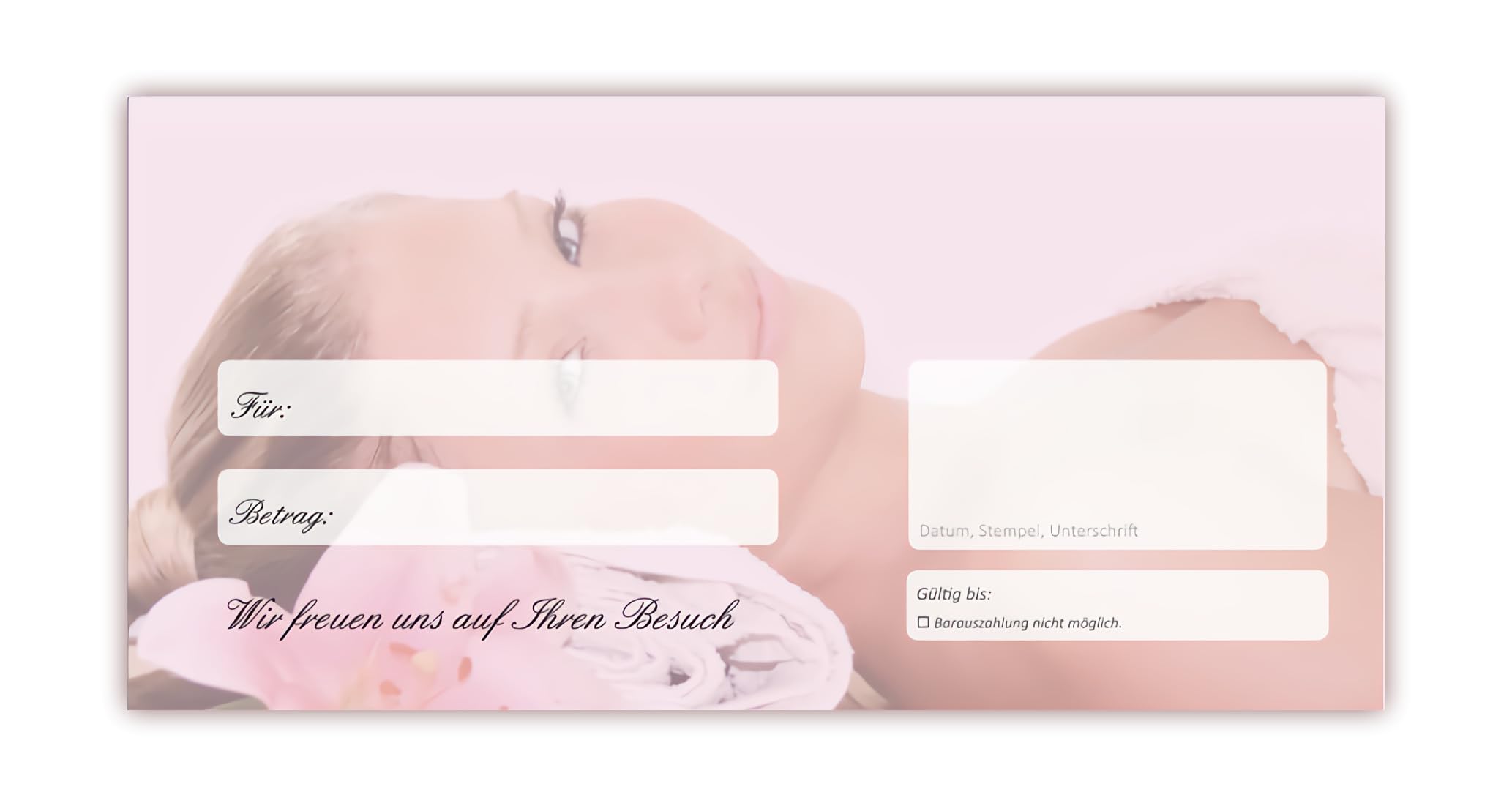 Geschenkgutscheine (Wellness-609) - Gutscheinkarten Gutscheine für Bereiche Wellness, Erholung, Entspannung oder Kosmetik und Reisen (200)