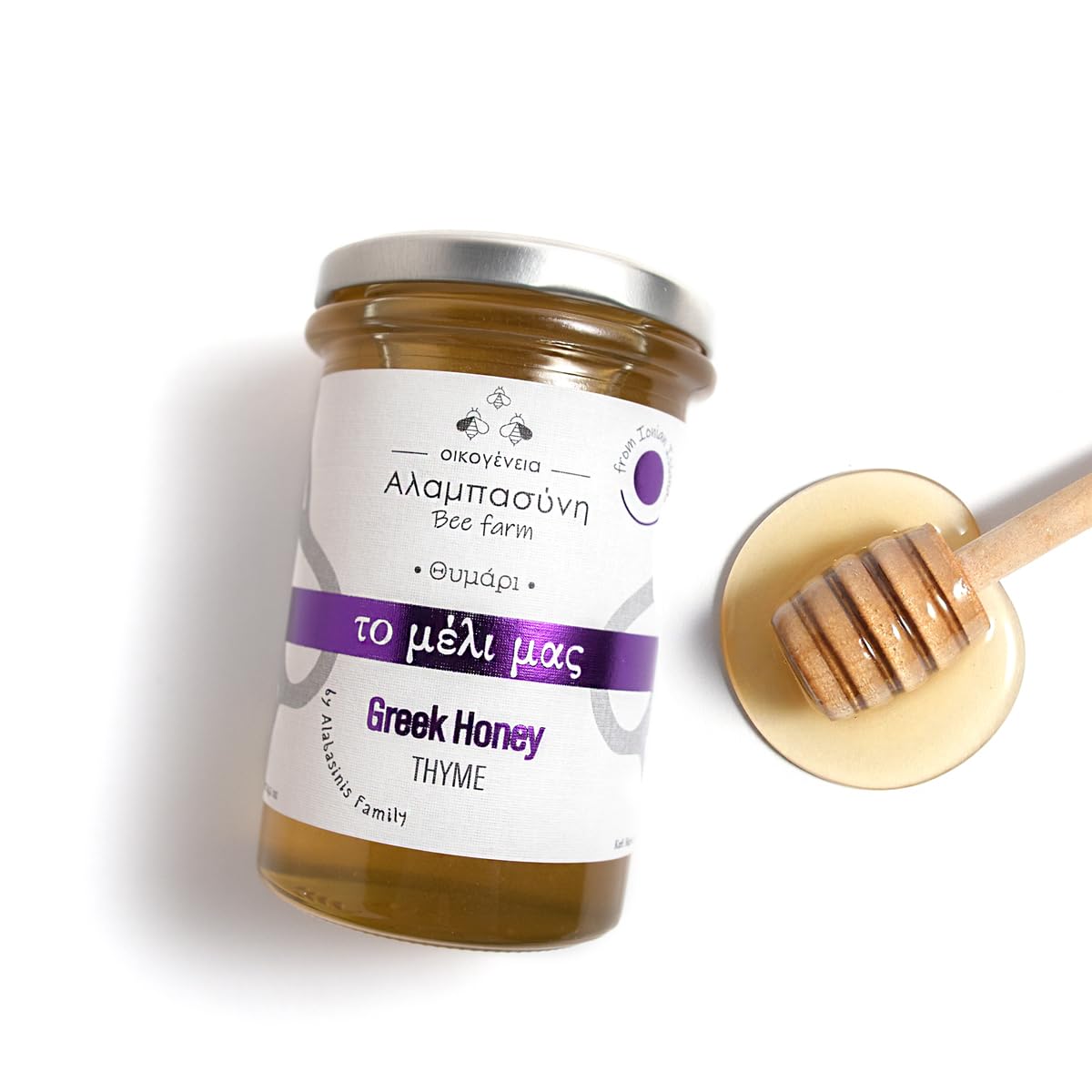 Alabasinis - Greek Thyme Honey Raw Natural Unfiltered Premium, 400g