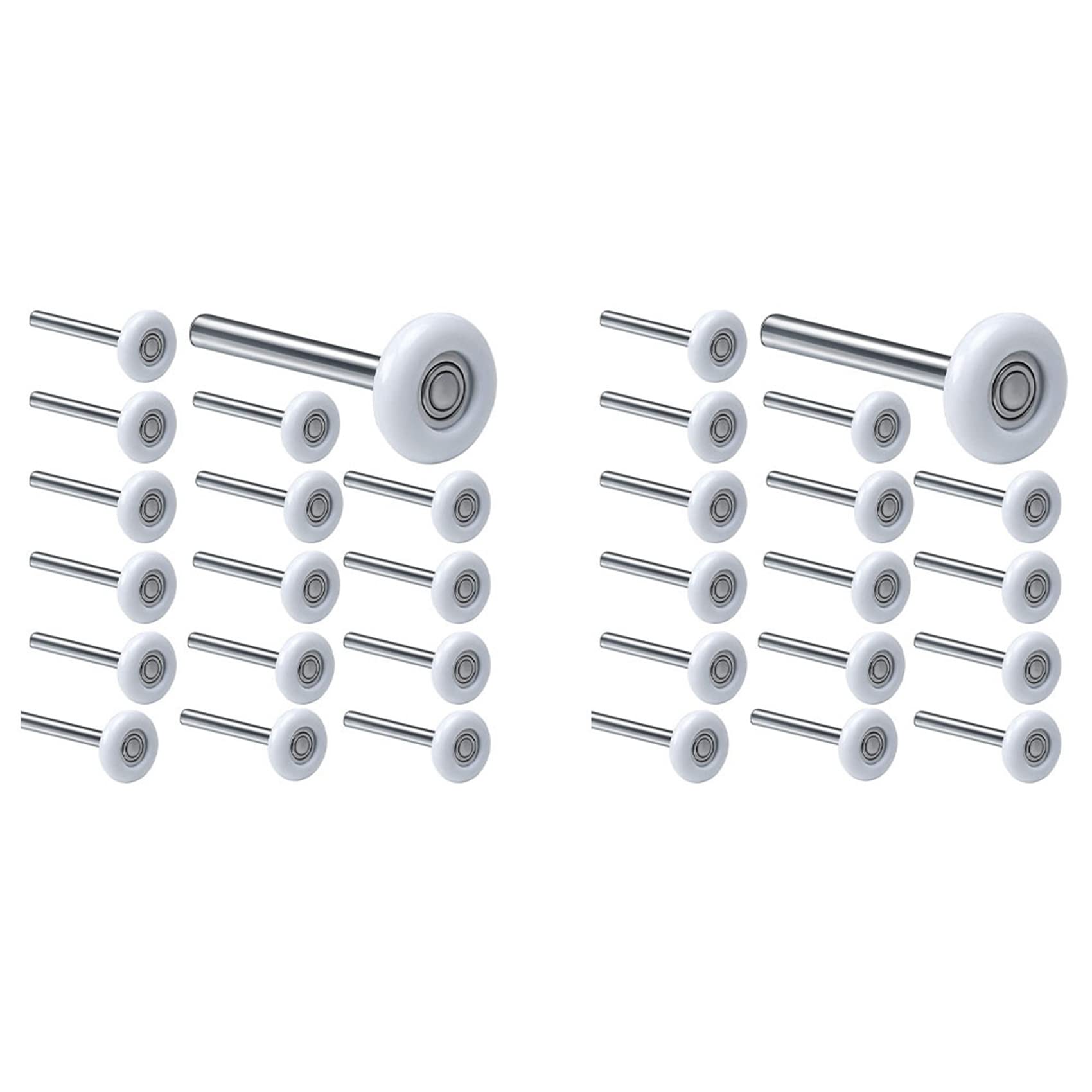 Jnchdghwa White 24Pack 2 Inches Garage Door Rollers, 6200Zz Bearing Nylon Garage Door Roller,For Residential And Commercial Garage Doors