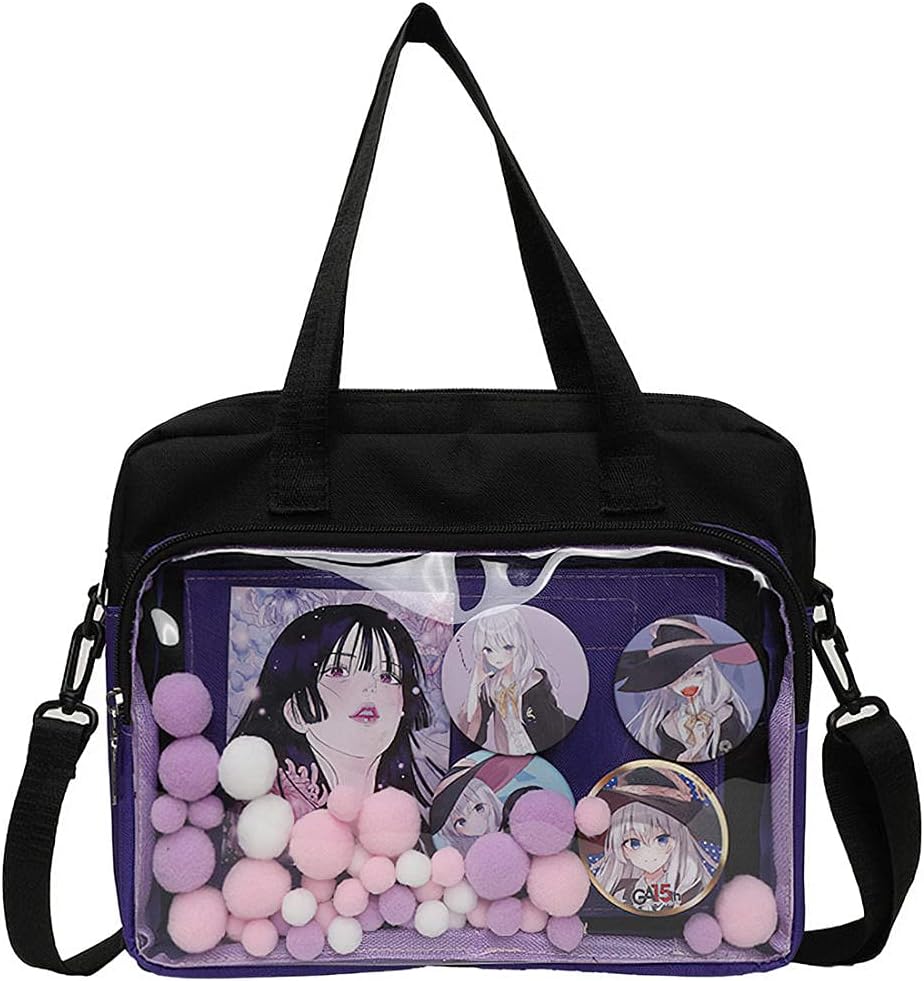 Ita Bag Fashion Color contrast Clear Crossbody Bag Shoulder Bag Purse Lolita JK Bag Anime Bag for girls