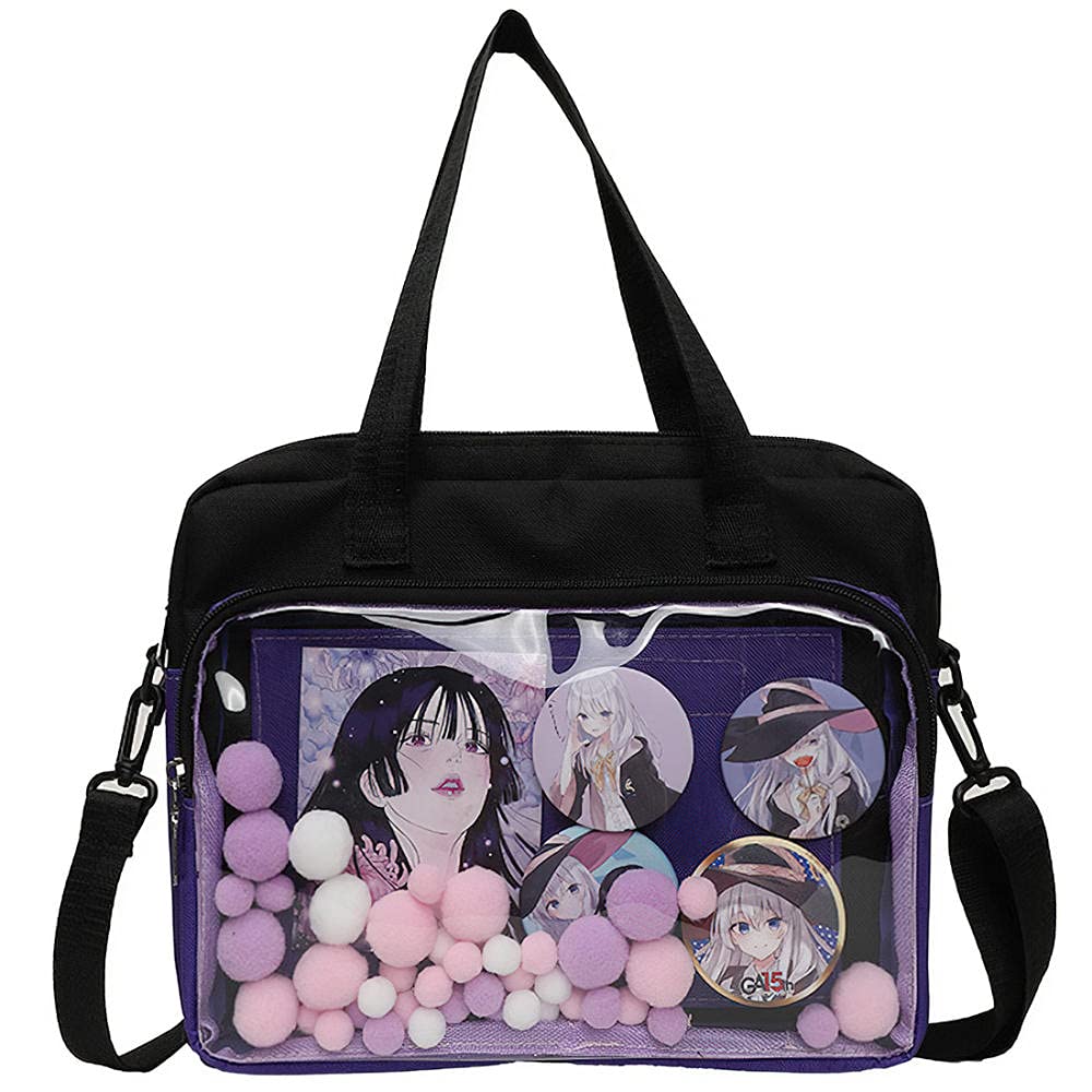 Ita Bag Fashion Color contrast Clear Crossbody Bag Shoulder Bag Purse Lolita JK Bag Anime Bag for girls