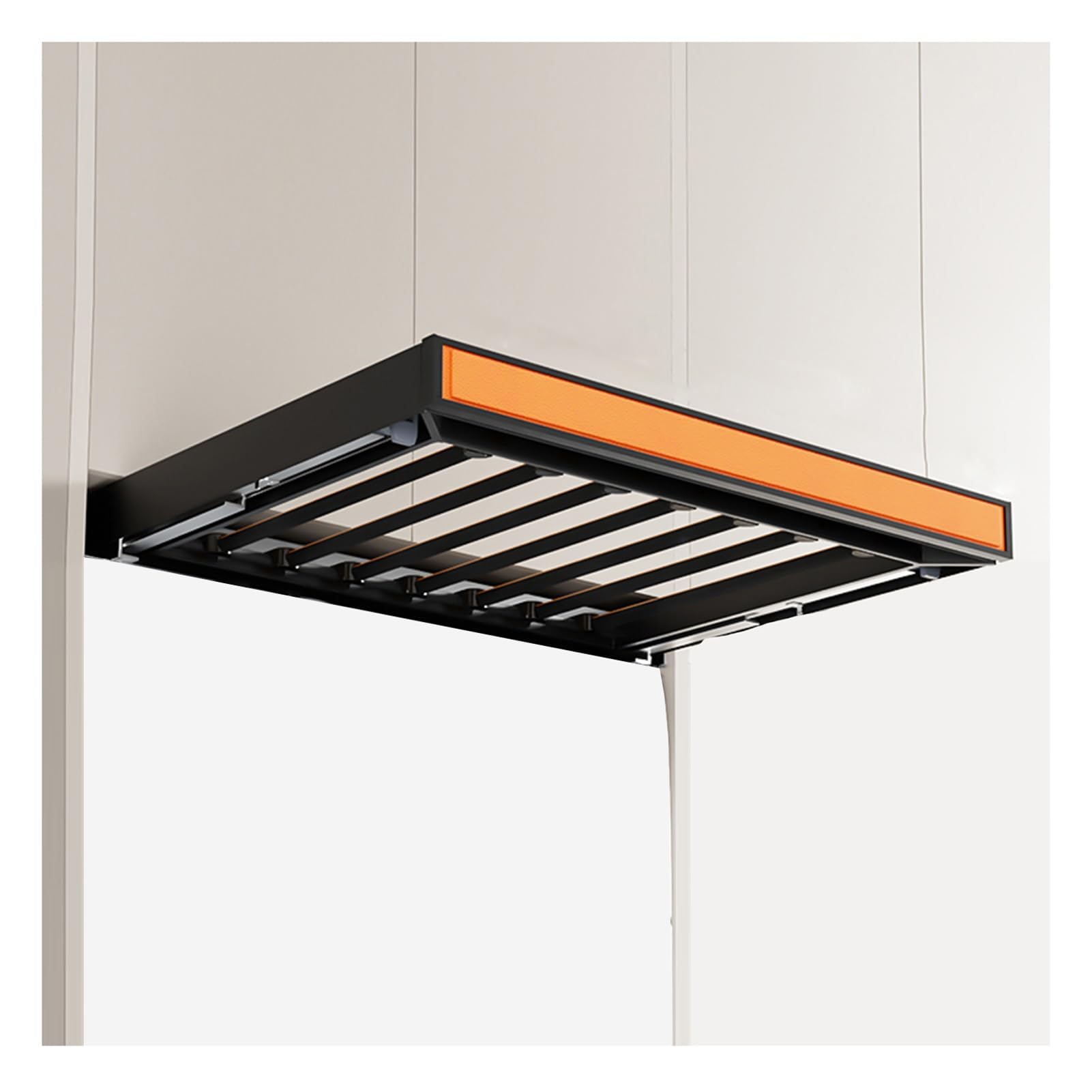 OLSKFUH Pull-Out Trouser Rack Removable Pull-Out Rack Wardrobe Storage Expandable Space Saving Drawer-Style Hanger Rod Rolling Trolley,Space-Saving Pants Rack For Washing Machin,Orange-560-620mm
