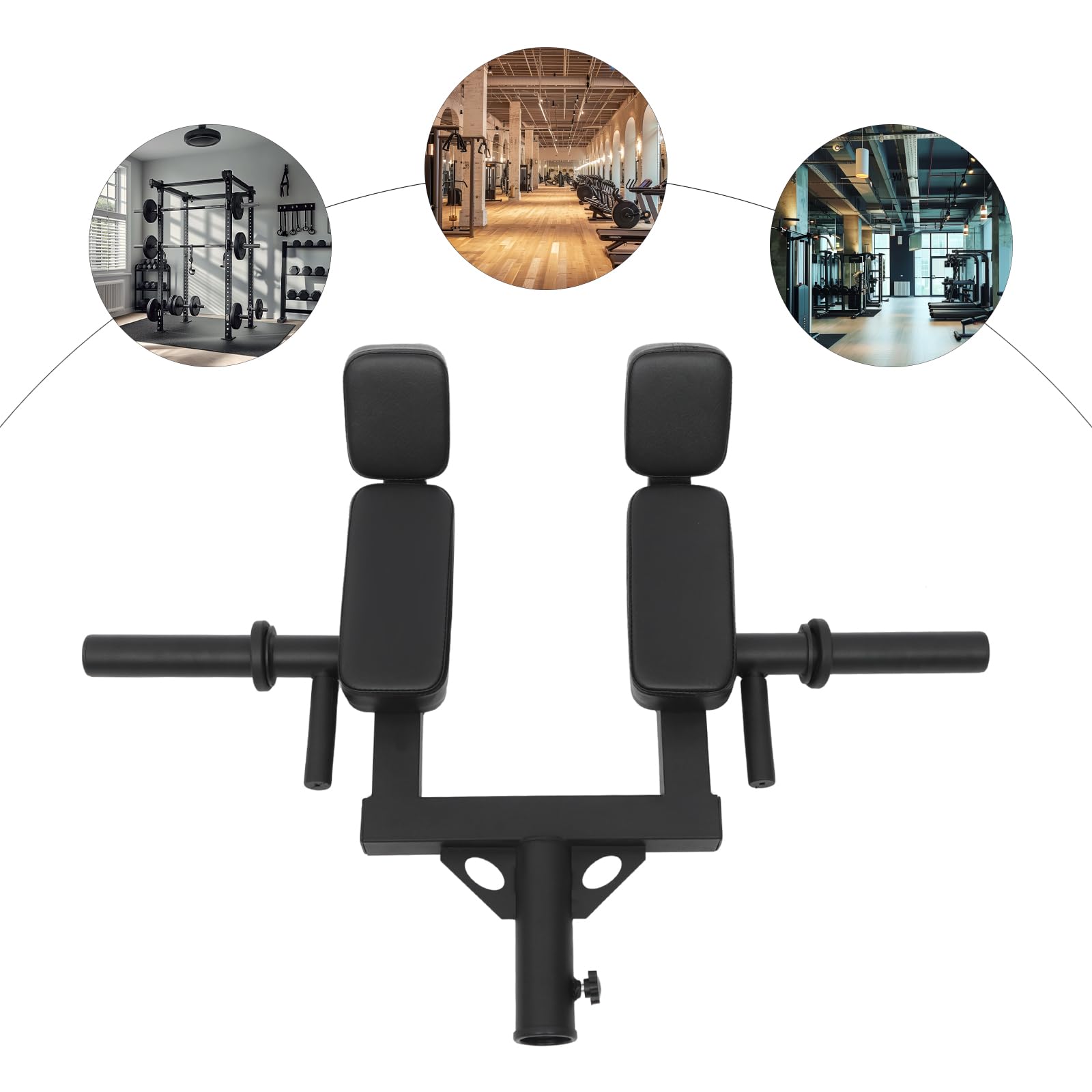 Barre d'épaule de sécurité, poignée en T Bar Row Attachment, embout de mine terrestre, fixation de mine terrestre avec étrier de serrage en acier inoxydable, pour squats, développé des épaules,